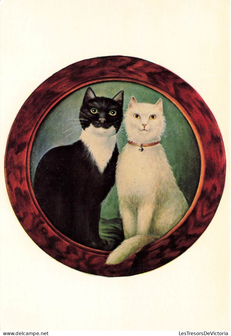 ANIMAUX ET FAUNE -  Un Chat Noir Et Blanc Avec Sa Femelle - Colorisé - Carte Postale - Cats