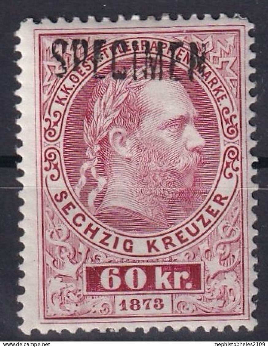 AUSTRIA 1874/75 - MLH - ANK (15) - Telegraphenmarke SPECIMEN - Telegrafo