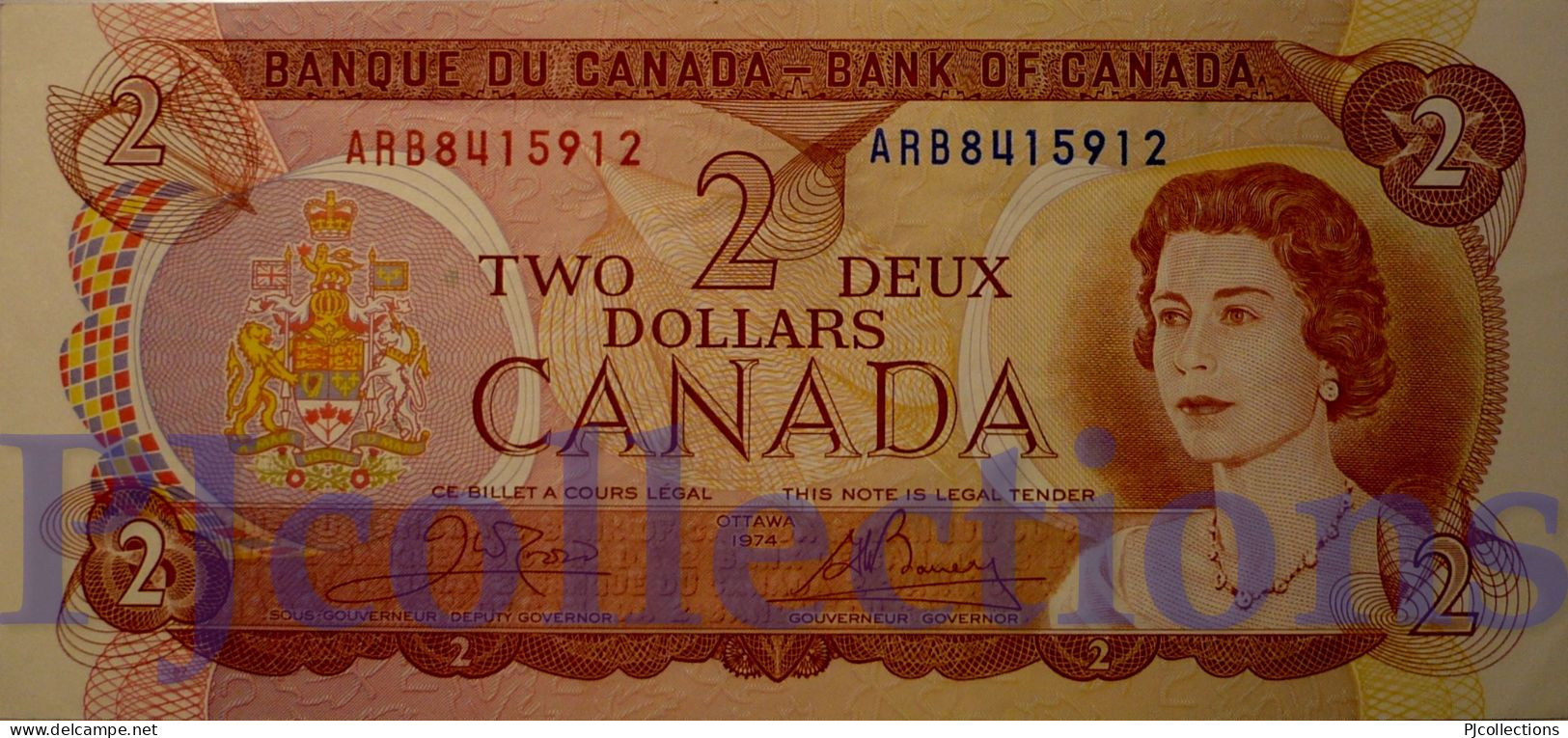 CANADA 2 DOLLARS 1974 PICK 86b AU- - Canada