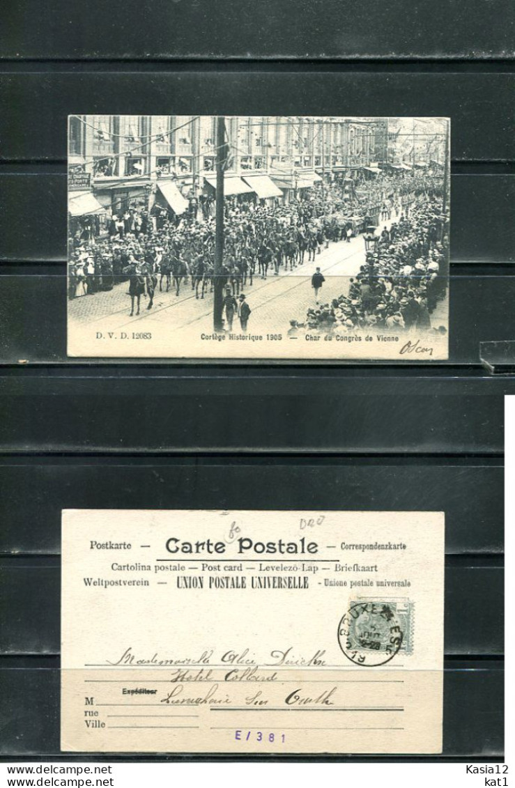 K18266)Ansichtskarte: Bruessel, Cortege Historique 1905, Gelaufen 1905 - Feesten En Evenementen