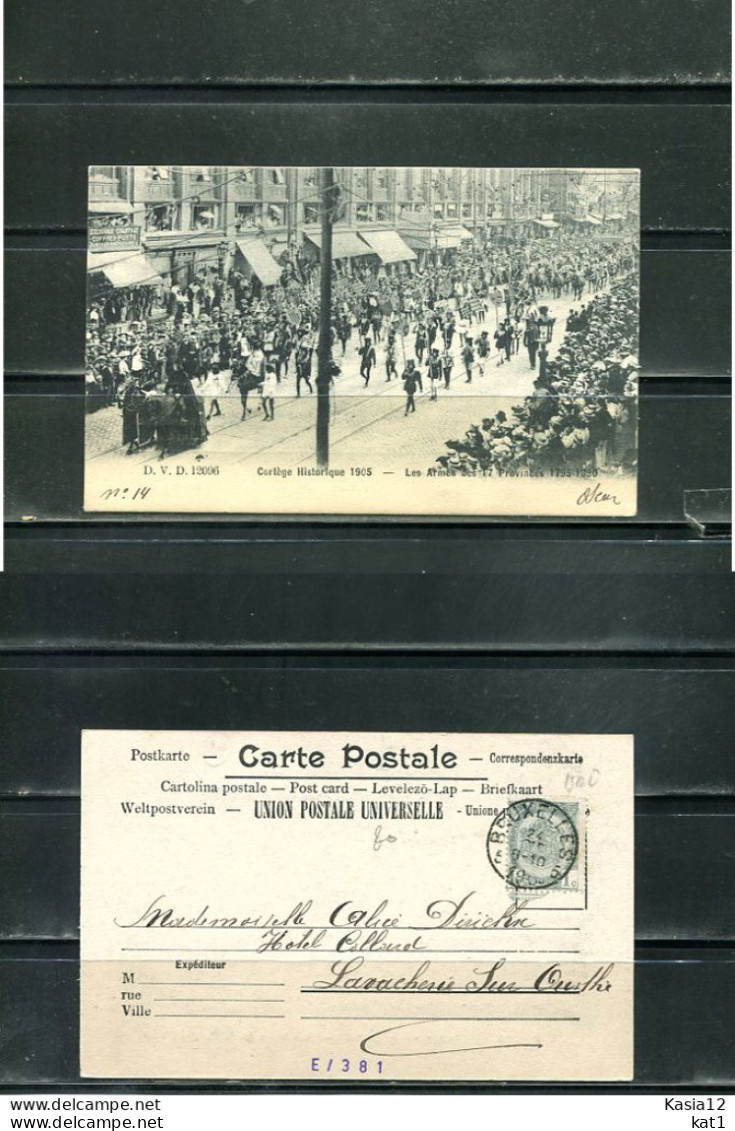 K18269)Ansichtskarte: Bruessel, Cortege Historique 1905, Gelaufen 1905 - Feesten En Evenementen