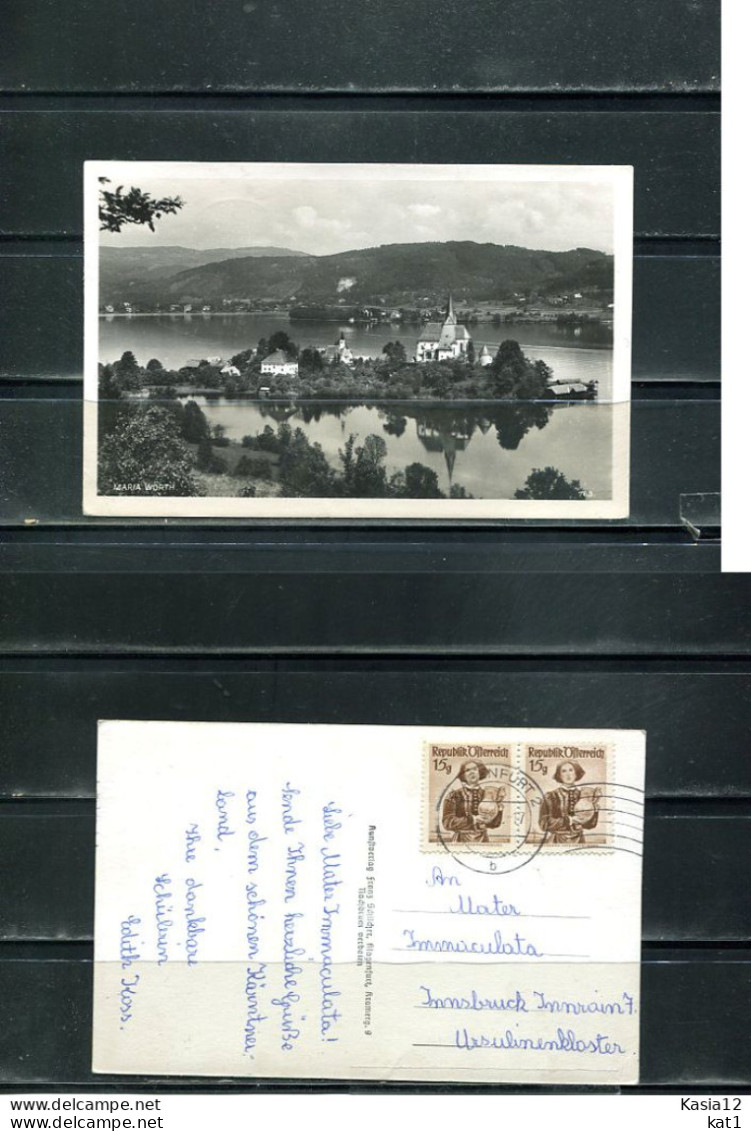 K18552)Ansichtskarte: Maria Woerth, Gelaufen 1955 - Maria Wörth