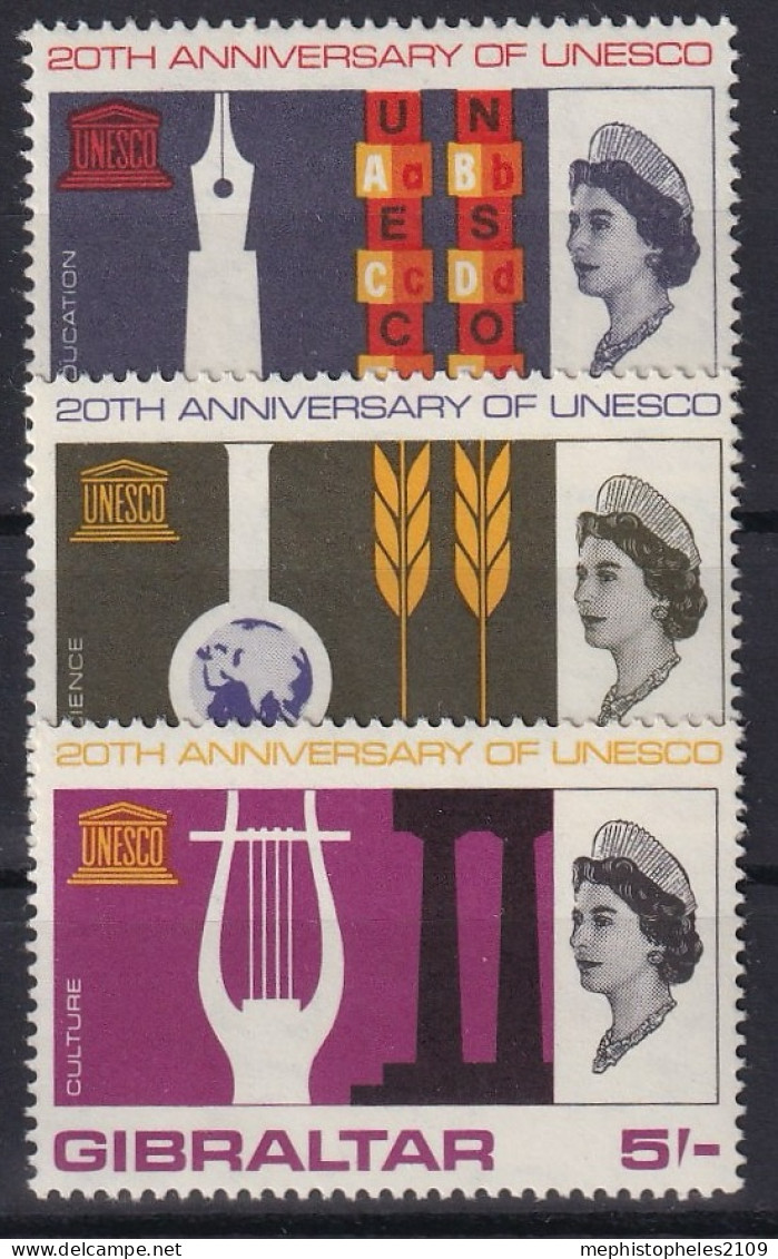 GIBRALTAR 1966 - MNH - Mi 185-187 - Gibilterra