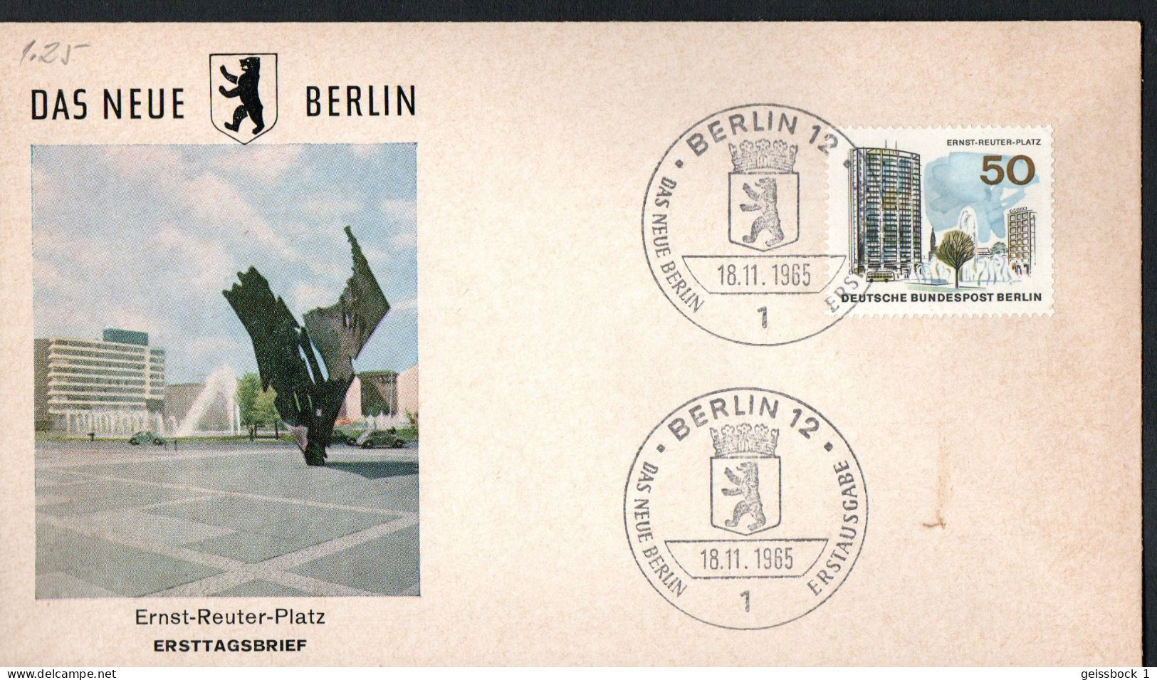 Berlin 1965: Mi.-Nr. 259  FDC Das Neue Berlin      (K001) - 1948-1970