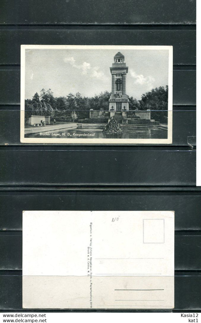 K18581)Ansichtskarte: Brucker Lager, Kriegerdenkmal - Bruck An Der Leitha