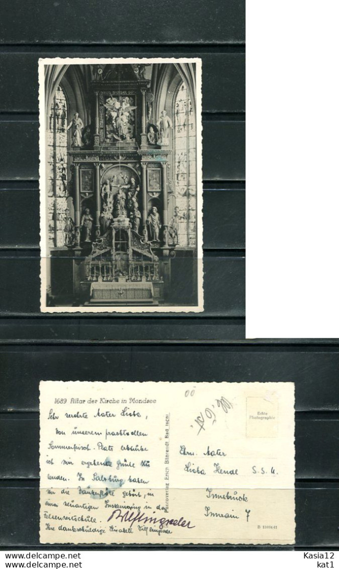 K18608)Ansichtskarte: Mondsee, Altar Der Kirche - Mondsee