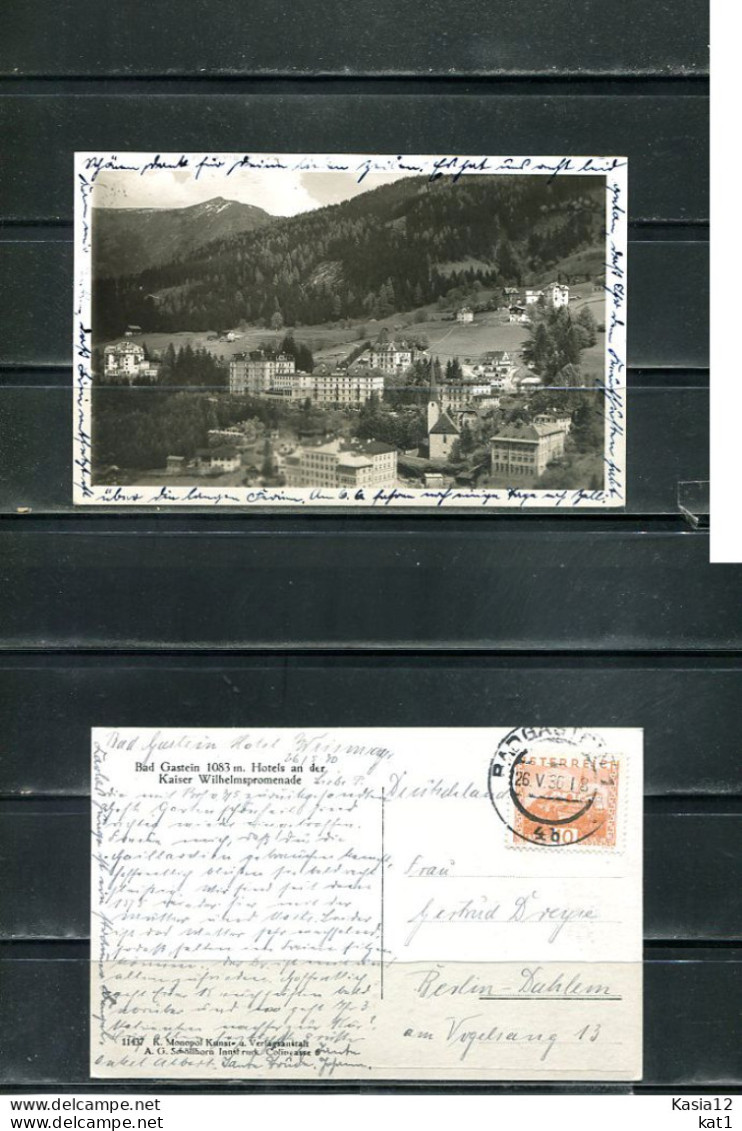 K18627)Ansichtskarte: Bad Gastein, Totale, Gelaufen 1930 - Bad Gastein