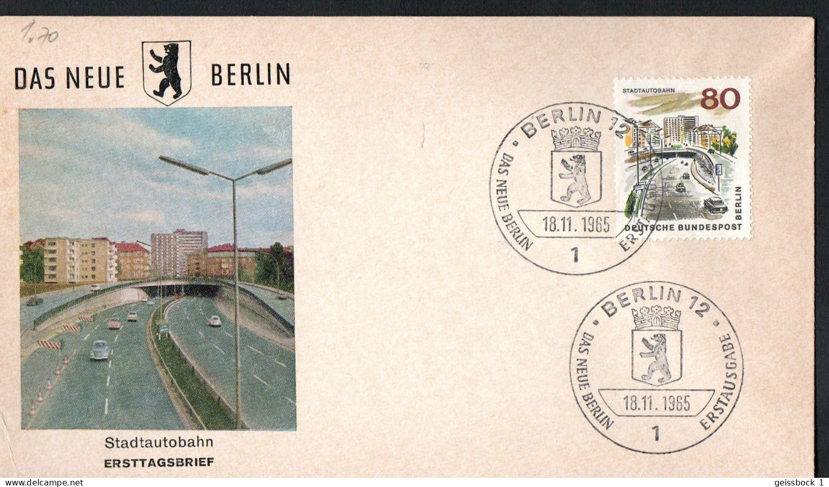 Berlin 1965: Mi.-Nr. 262  FDC Das Neue Berlin      (K001) - 1948-1970