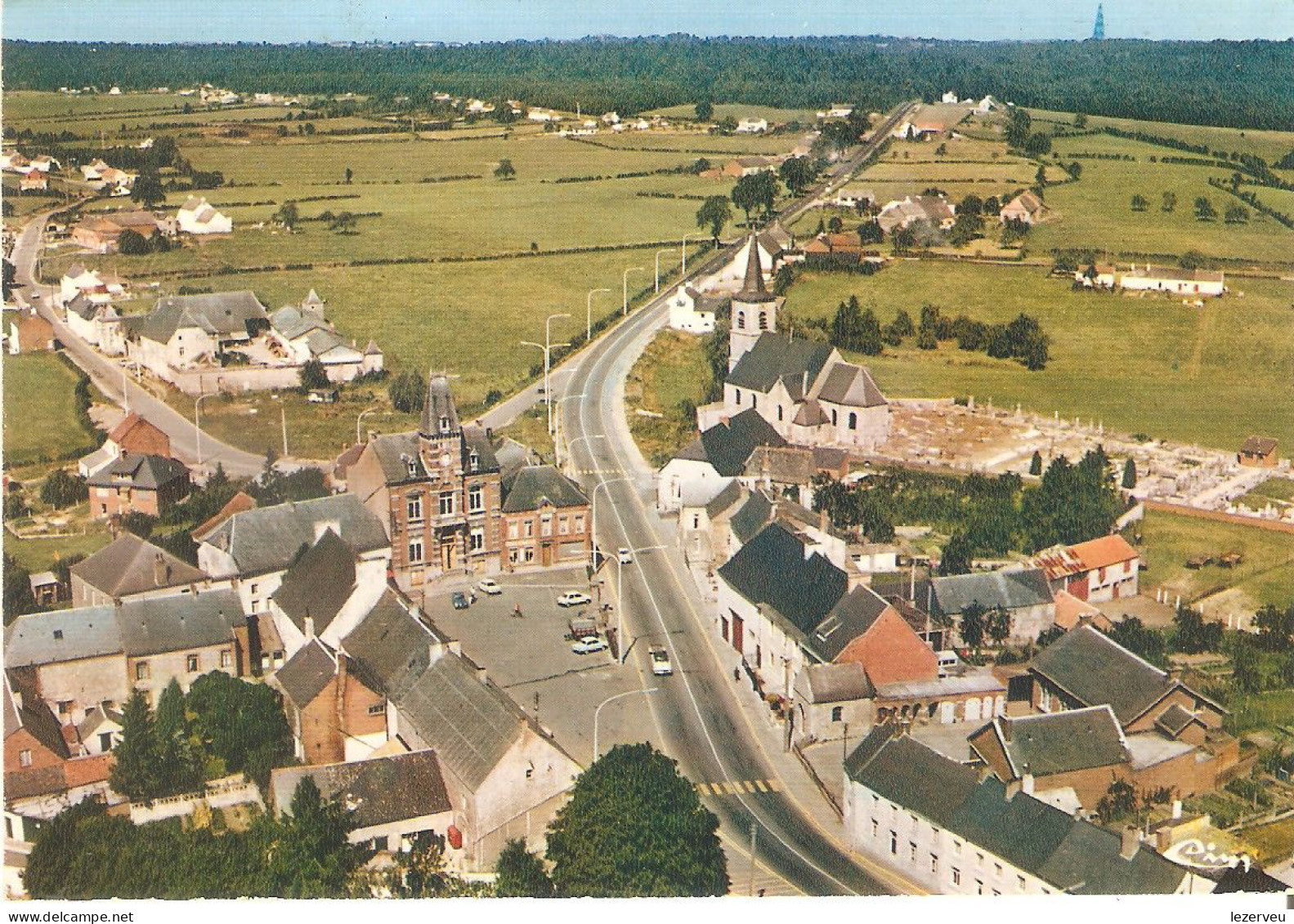 CPM BELGIQUE HAINAUT SIVRY RANCE VUE AERIENNE PANORAMA - Sivry-Rance