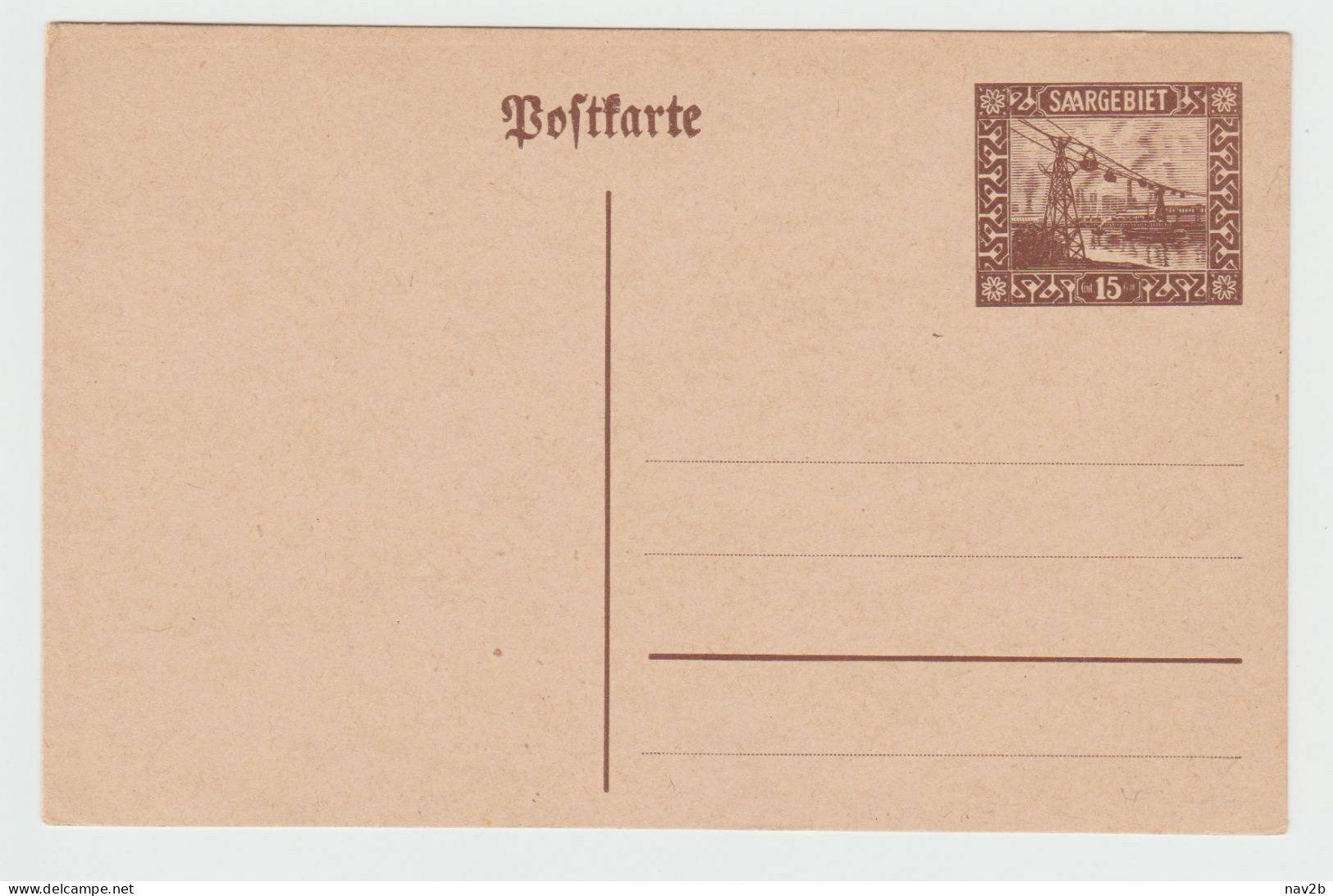 Entier Carte Postale 15 Cts  Brun Sur Chamois . Neuve . - Postal Stationery
