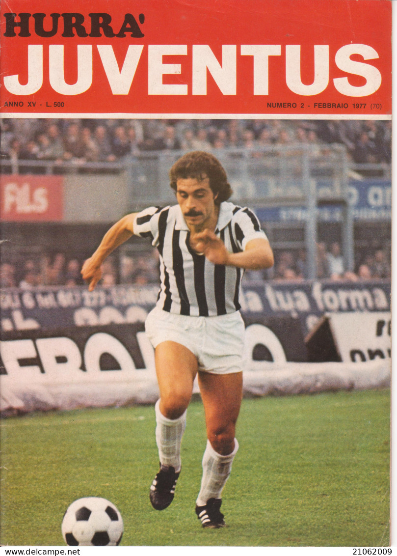 HURRA' JUVENTUS N° 2 FEBBRAIO 1977 - COPERTINA FRANCO CAUSIO - Sport