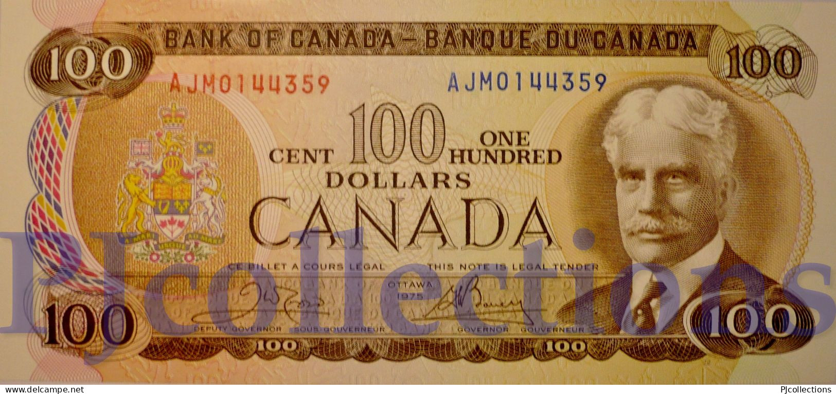 CANADA 100 DOLLARS 1975 PICK 91b UNC - Canada