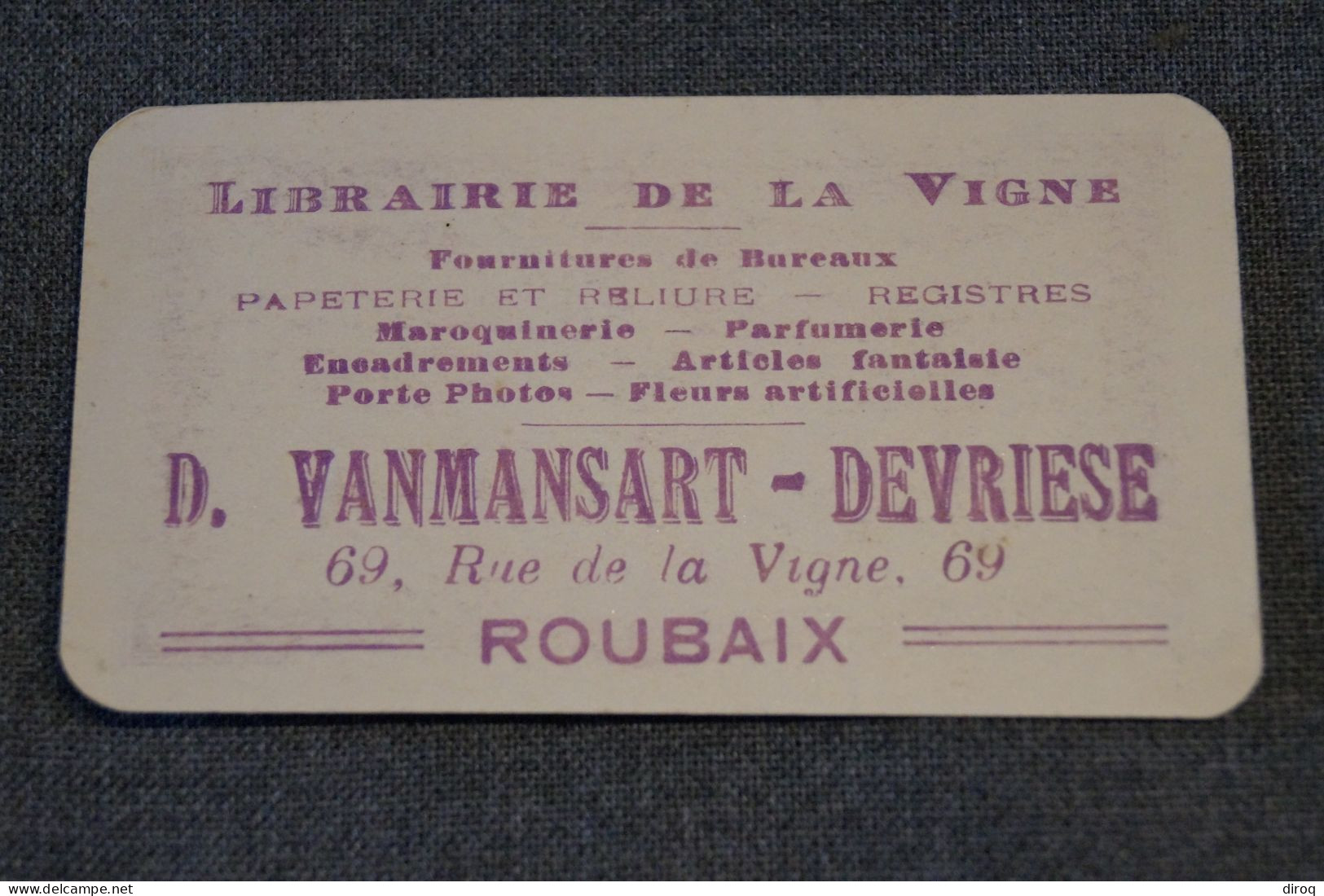 Ancienne Carte Parfumée Violette Louisette,9,5 Cm. Sur 5 Cm. Originale Pour Collection - Antiguas (hasta 1960)
