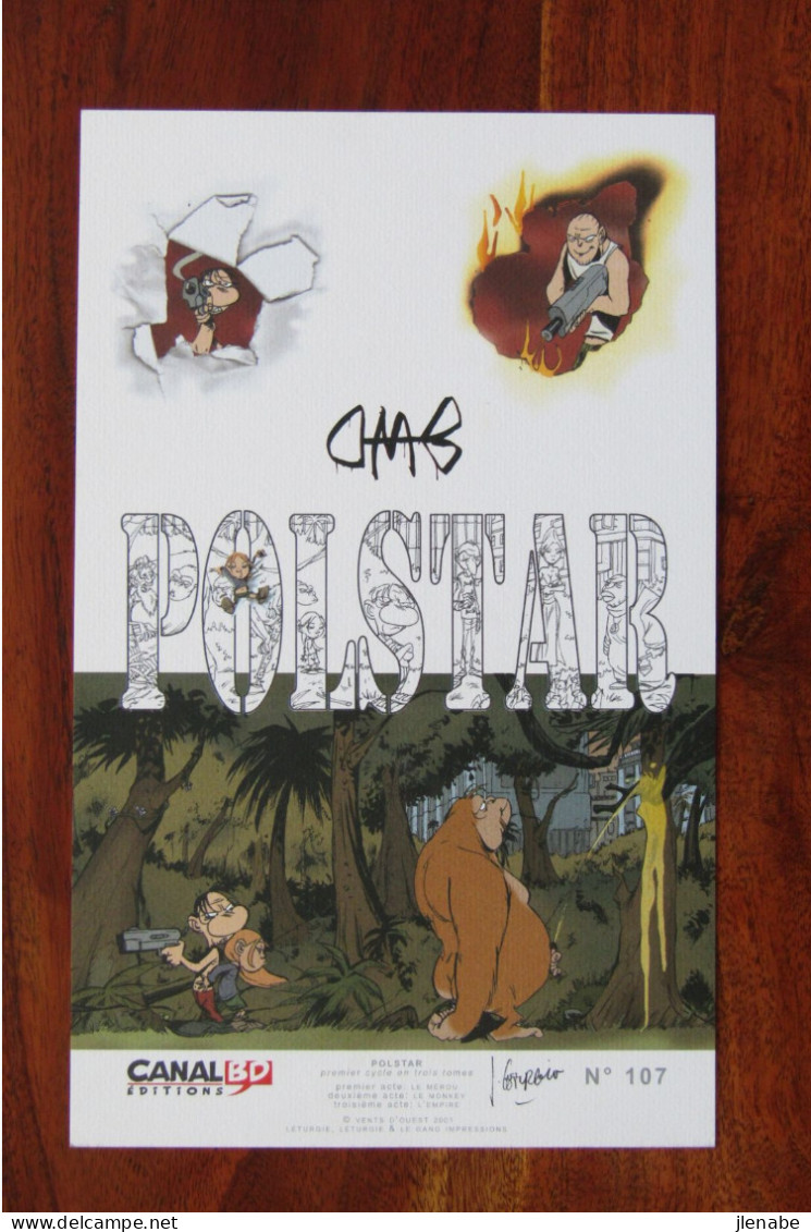 Ex Libris De La Trilogie " POLSTAR" Signé Par LETURGIE - Illustrators J - L