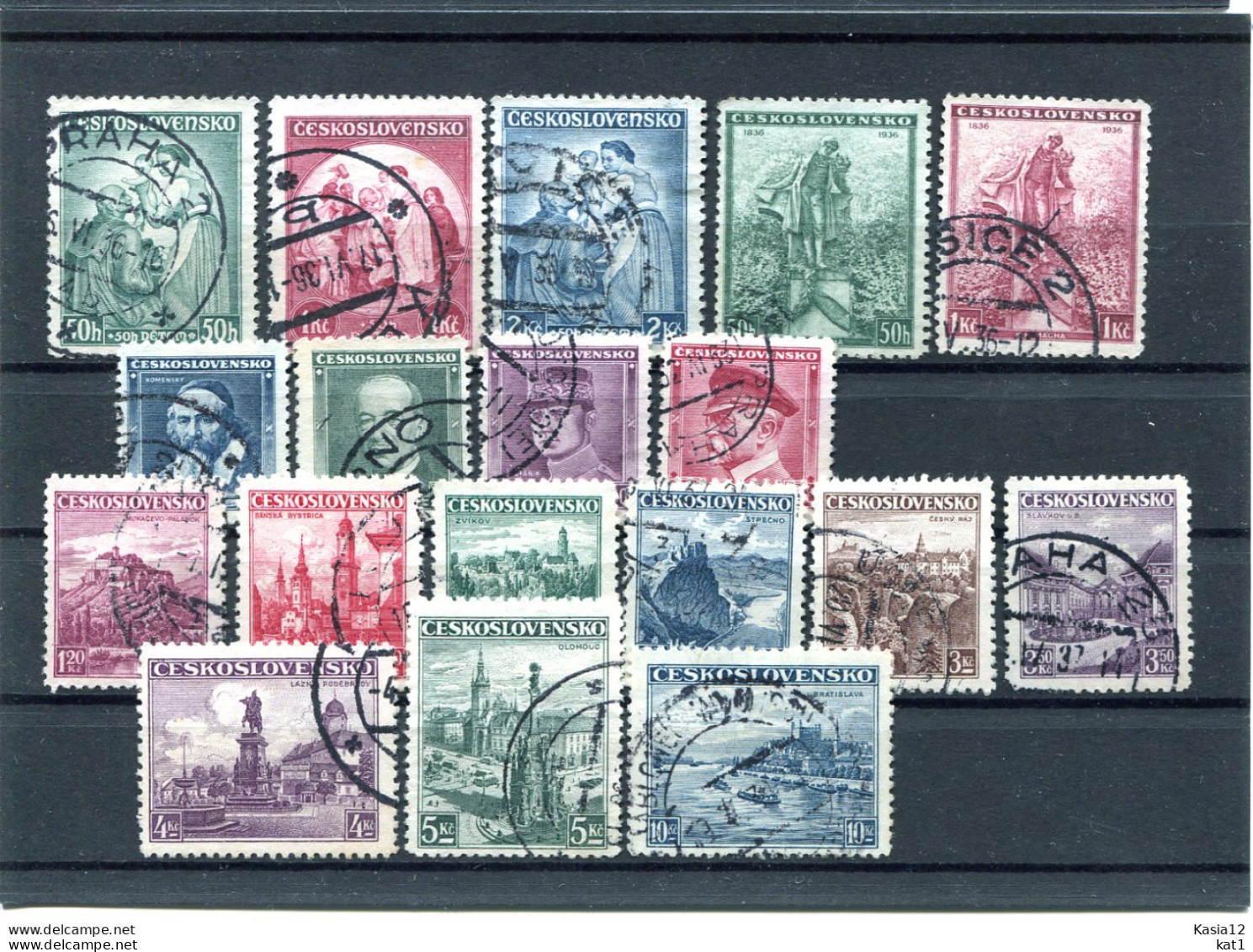 H4022)CSSR 342 - 359 Gest., Jahrgang 1936 Kpl. - Used Stamps