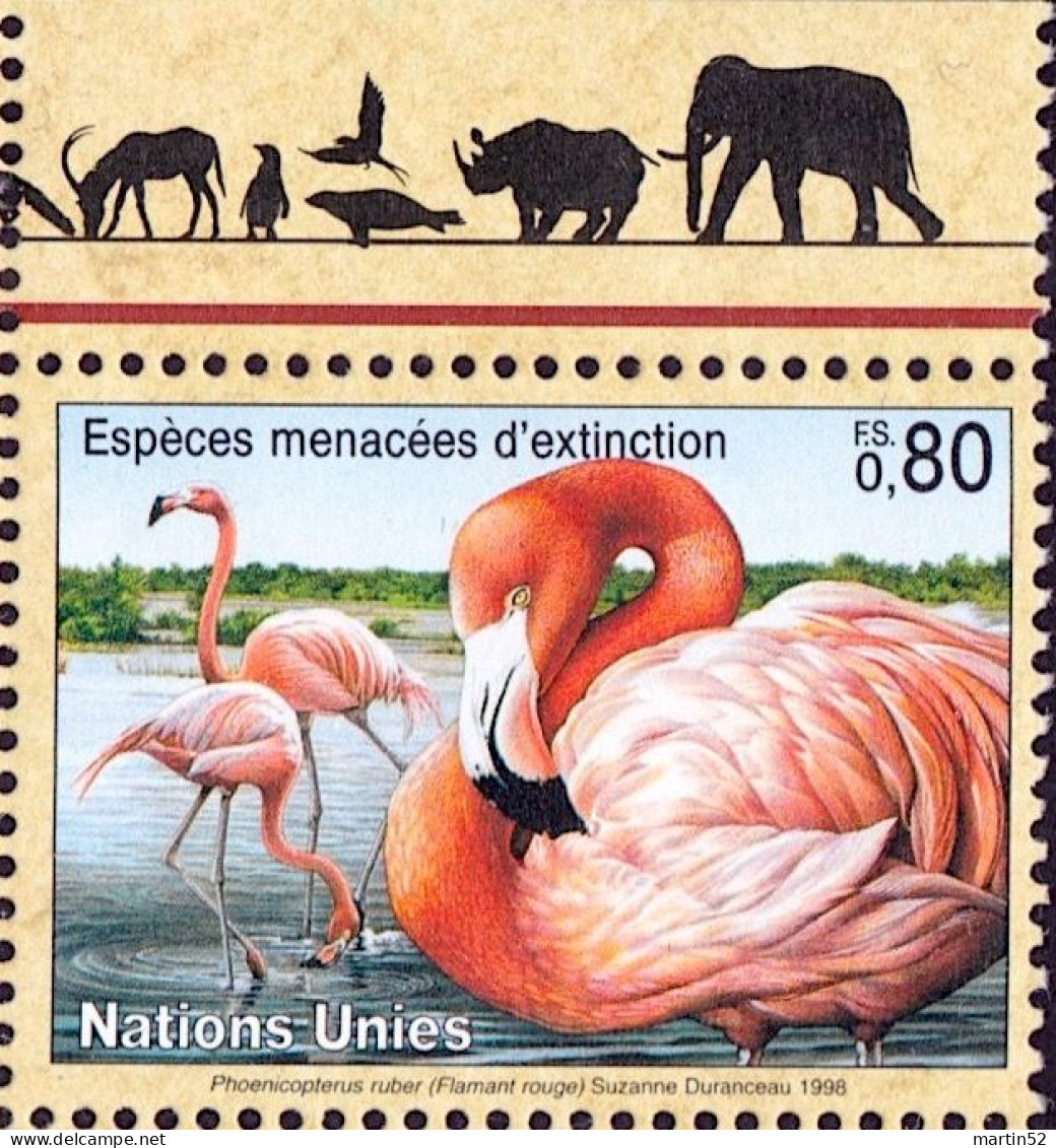 UNO-Genf ONU-Genève 1998: Zu 338 Mi 331 Yv 390 Kuba-Flamingo (Phoenicopterus Ruber)  ** Zum Postpreis à La Faciale - Flamencos