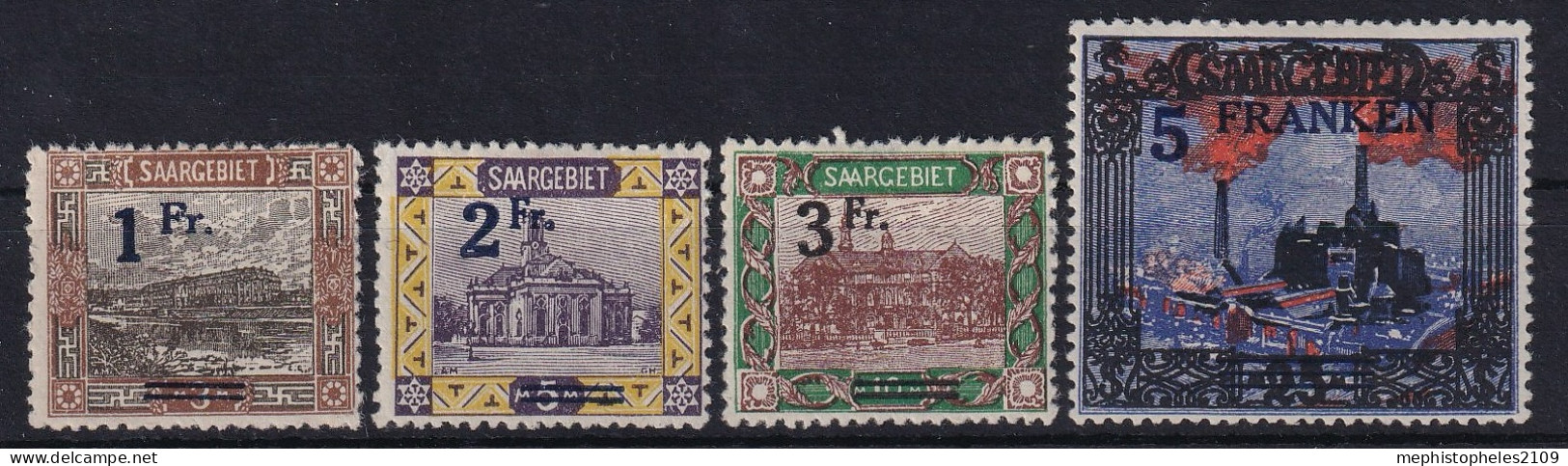 SAARGEBIET 1921 - MLH - Mi 80-83 - Gebraucht