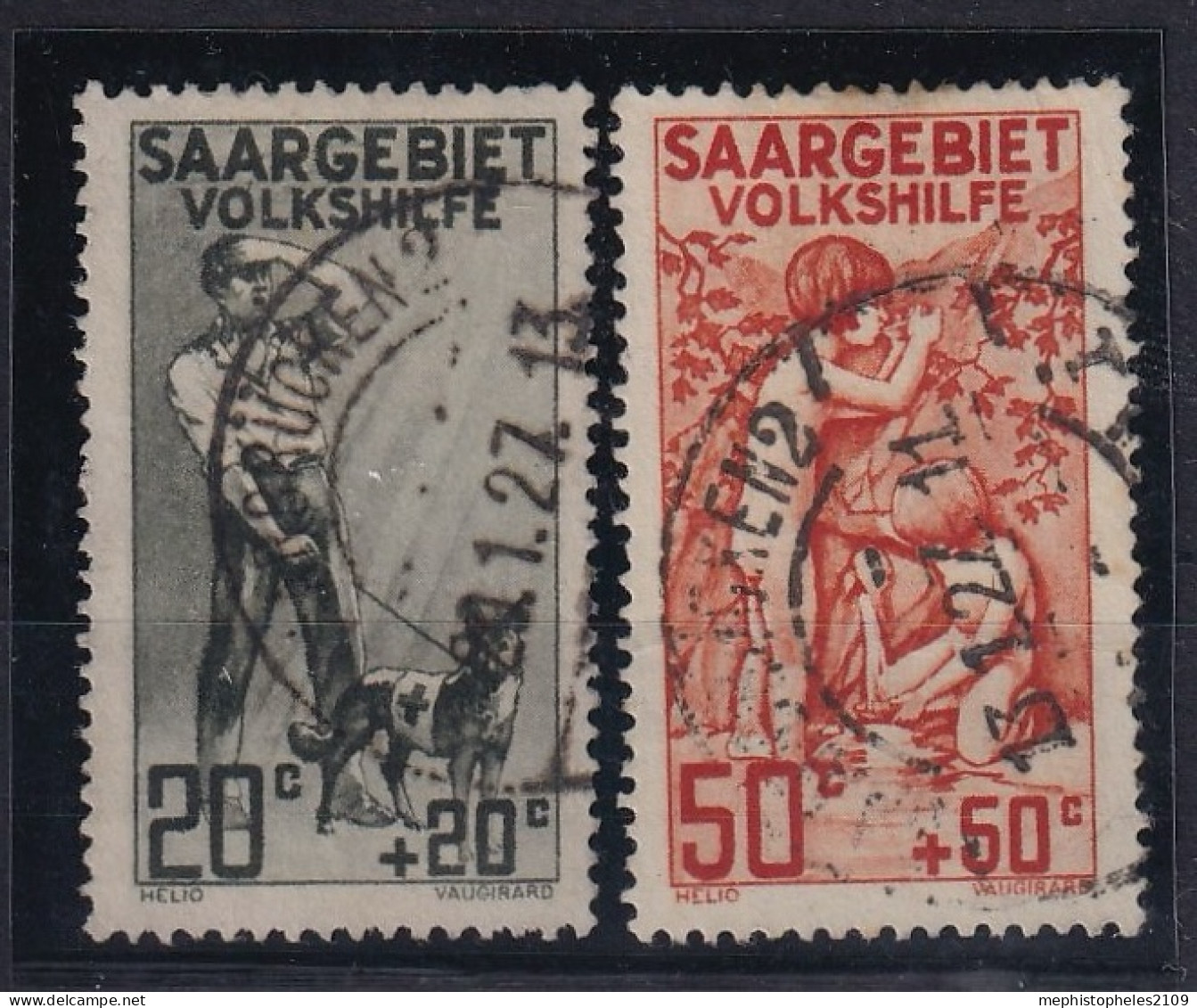 SAARGEBIET 1925 - Canceled - Mi 104, 106 - Oblitérés