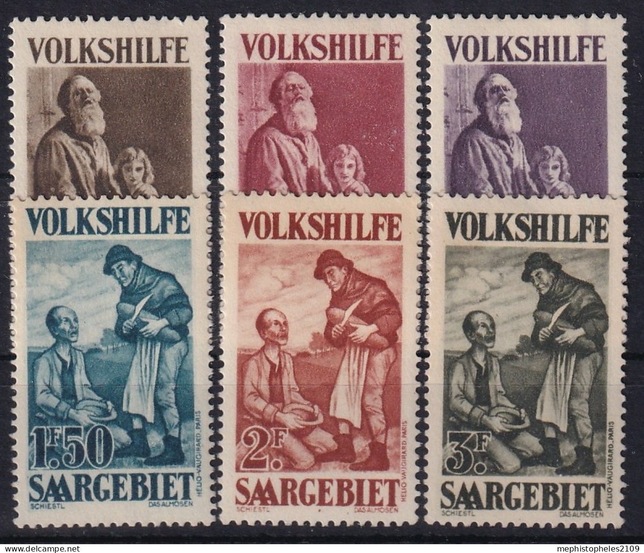 SAARGEBIET 1928 - MNH/MLH - Mi 128-133 - Usados