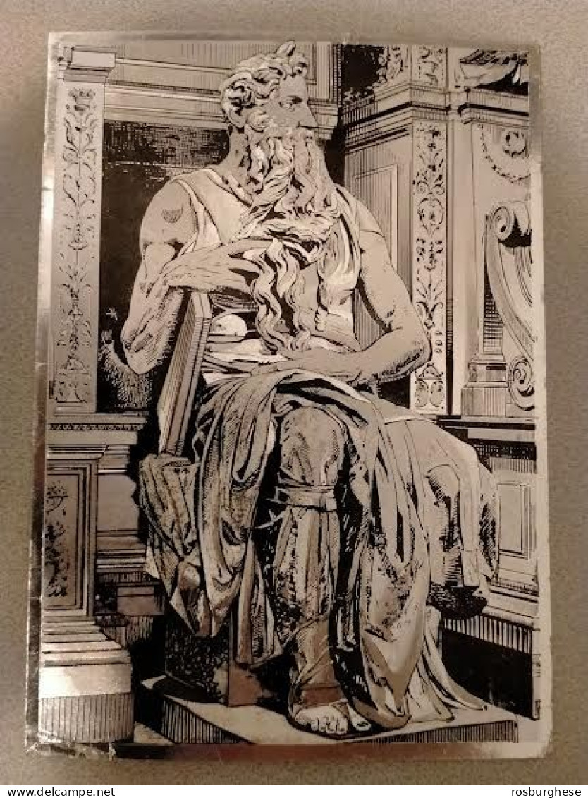 Cartolina Roma San Pietro Mose Michelangelo FG VG 1972 - Museen