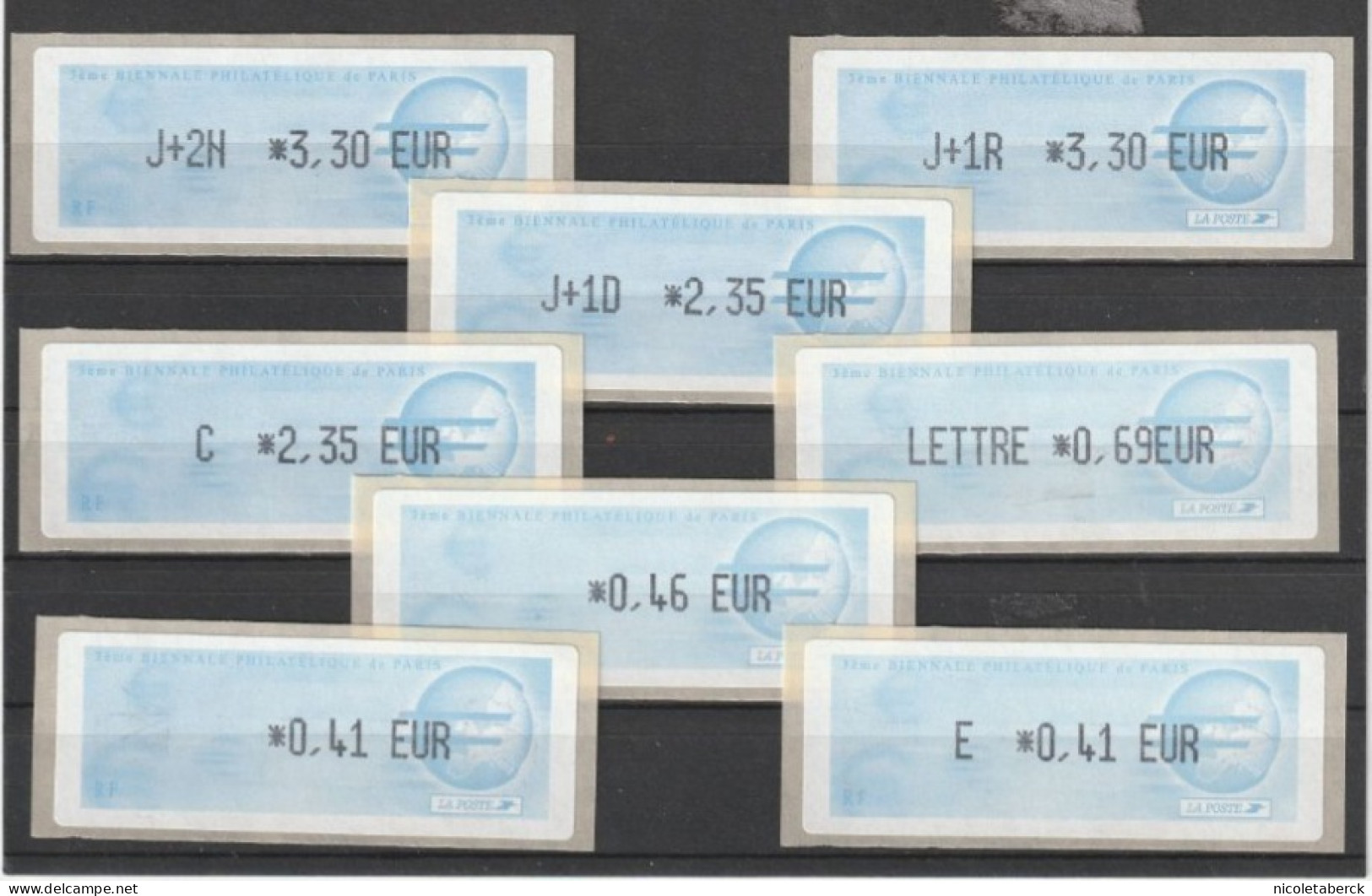 Vignette LSA  N°493 à 499  +  493a - 493b, Logo De L'Euro. Cote 76€. - 1981-84 LS & LSA Prototipos