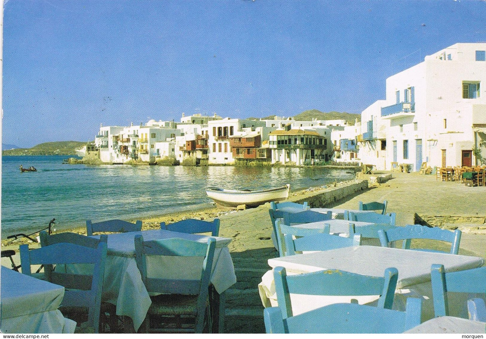 53047. Postal Aerea MIKONOS (Grecia) 1983. Taxe, Tasada T 6. Vista Isla Mikonos - Covers & Documents