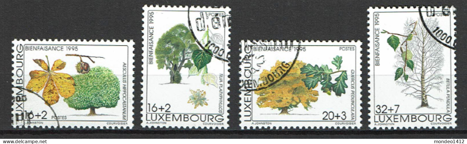 Luxembourg 1995 - YT 1330/1333 - Indigenous Trees, Les Arbres De Nos Régions - Gebraucht