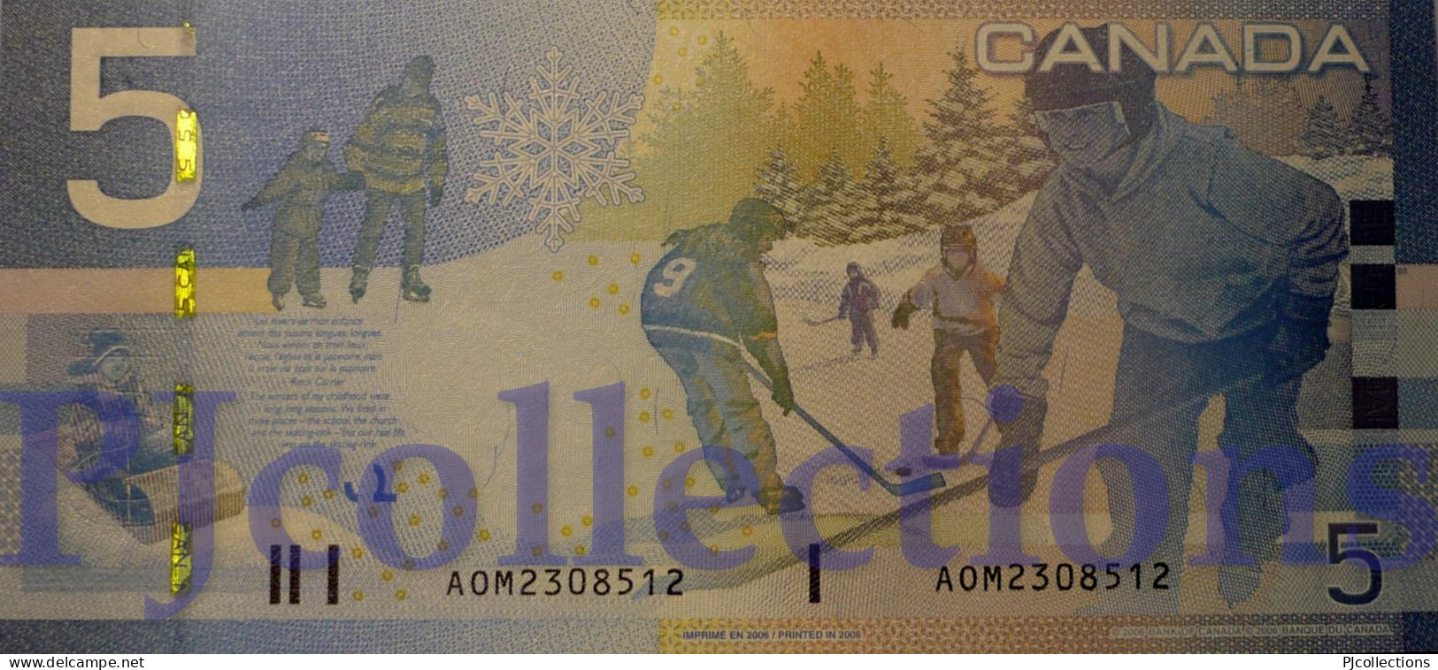 CANADA 5 DOLLARS 2006 PICK 101Aa UNC - Kanada