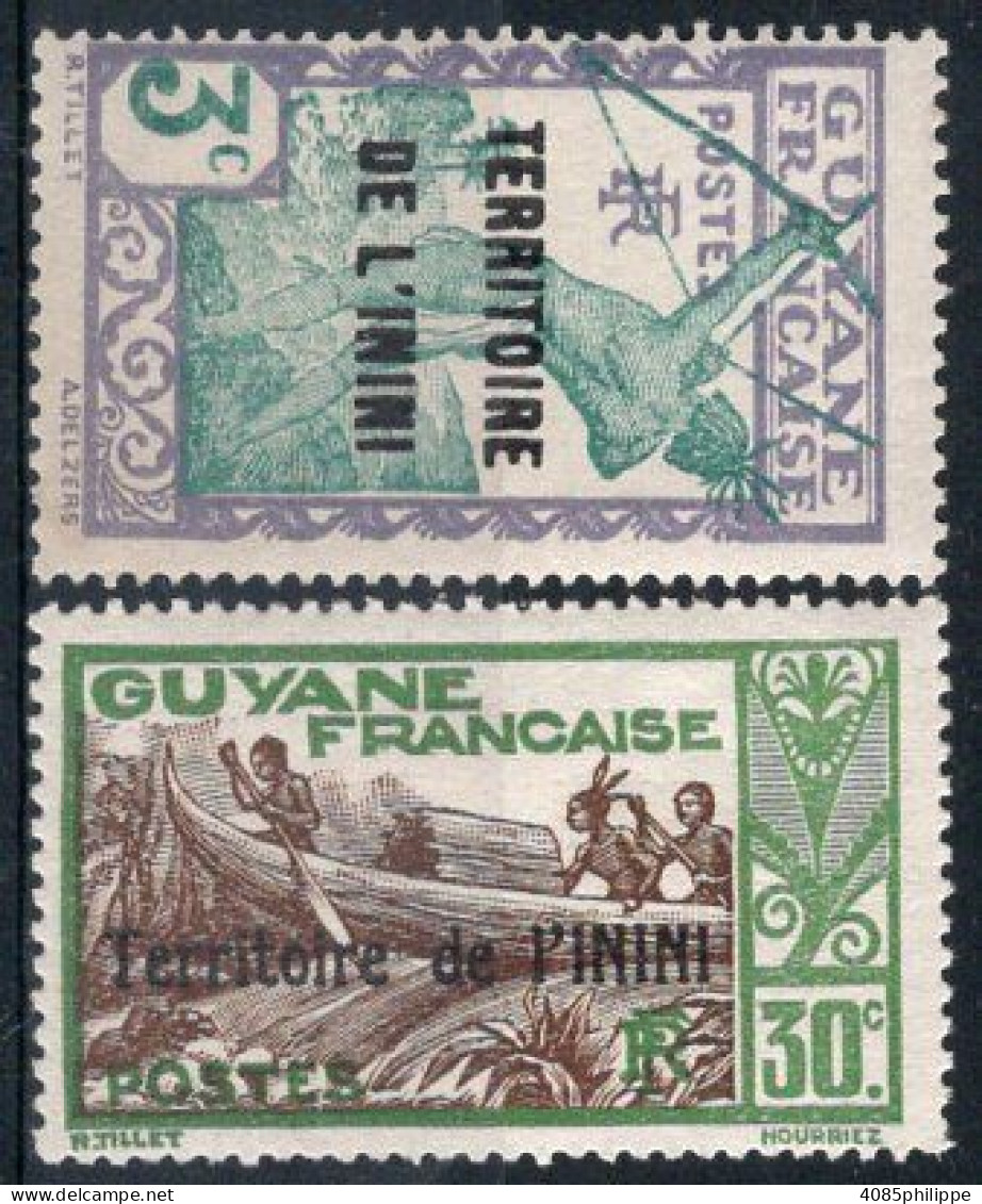 ININI Timbres-Poste N°36* & 37* Neufs Charnières TB Cote : 1€50 - Unused Stamps