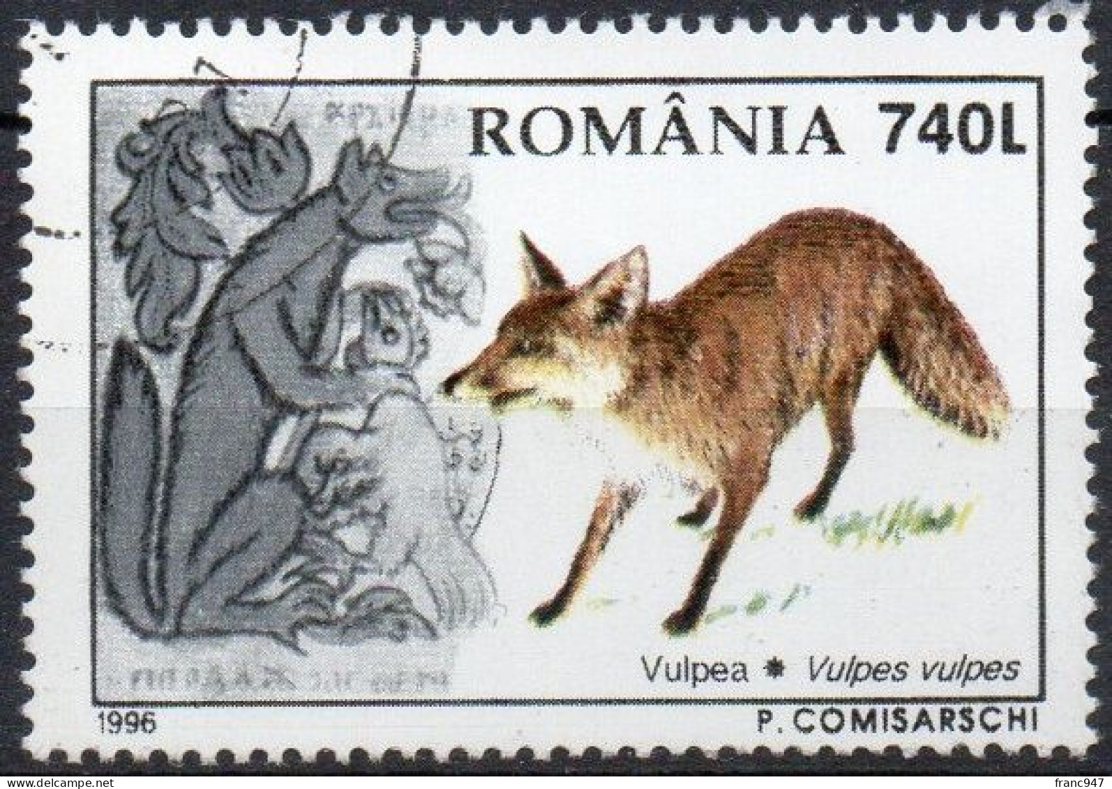 ROMANIA, 1996 Red Fox (Vulpes Vulpes) USATO CTO - Gebruikt