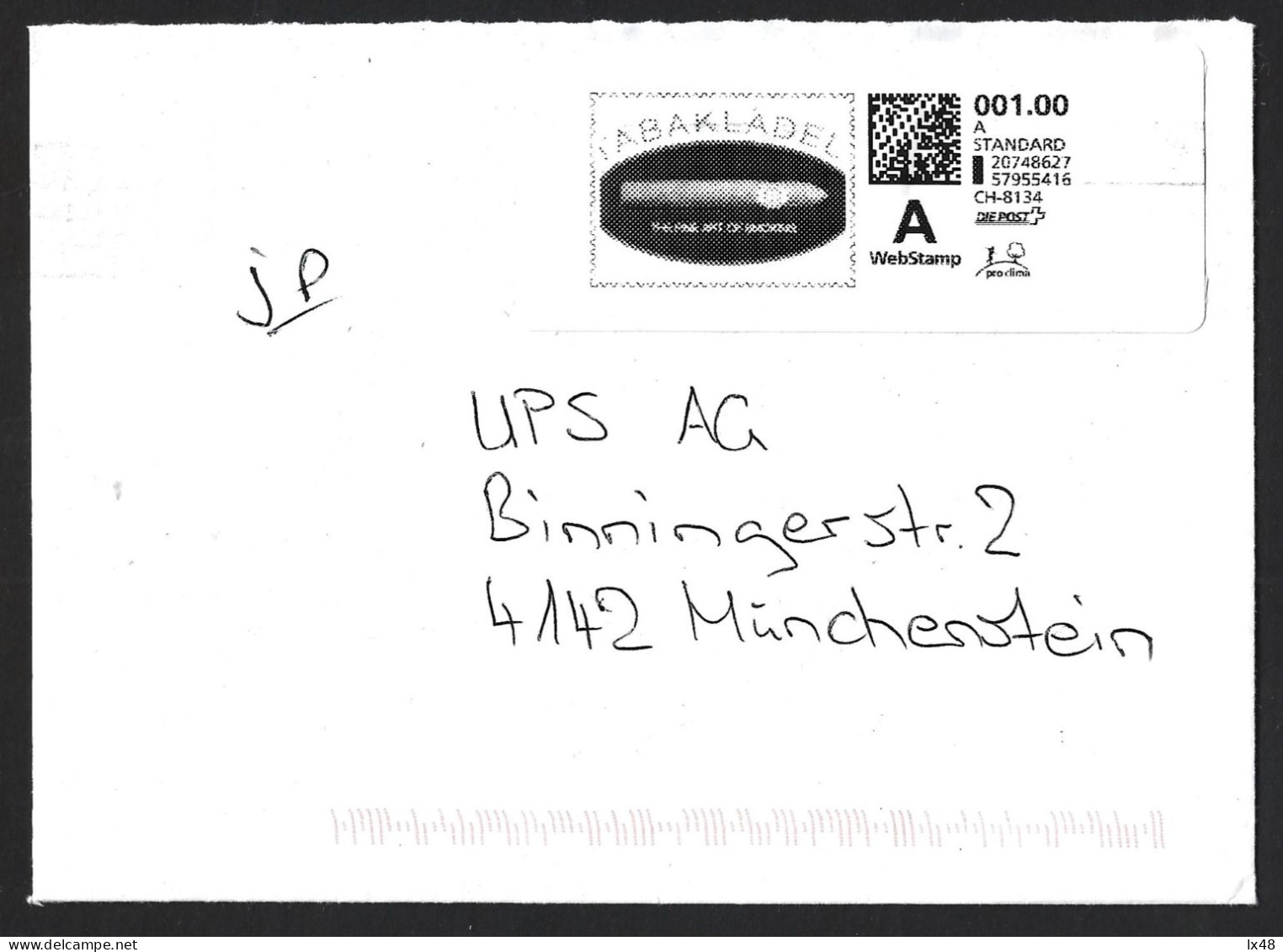 Tabakladen. Letter With Franchise Label With Cigar. Tobacco. Tabakladen. Brief Mit Franchise-Etikett Mit Zigarre. Tabak. - Tabacco & Sigarette