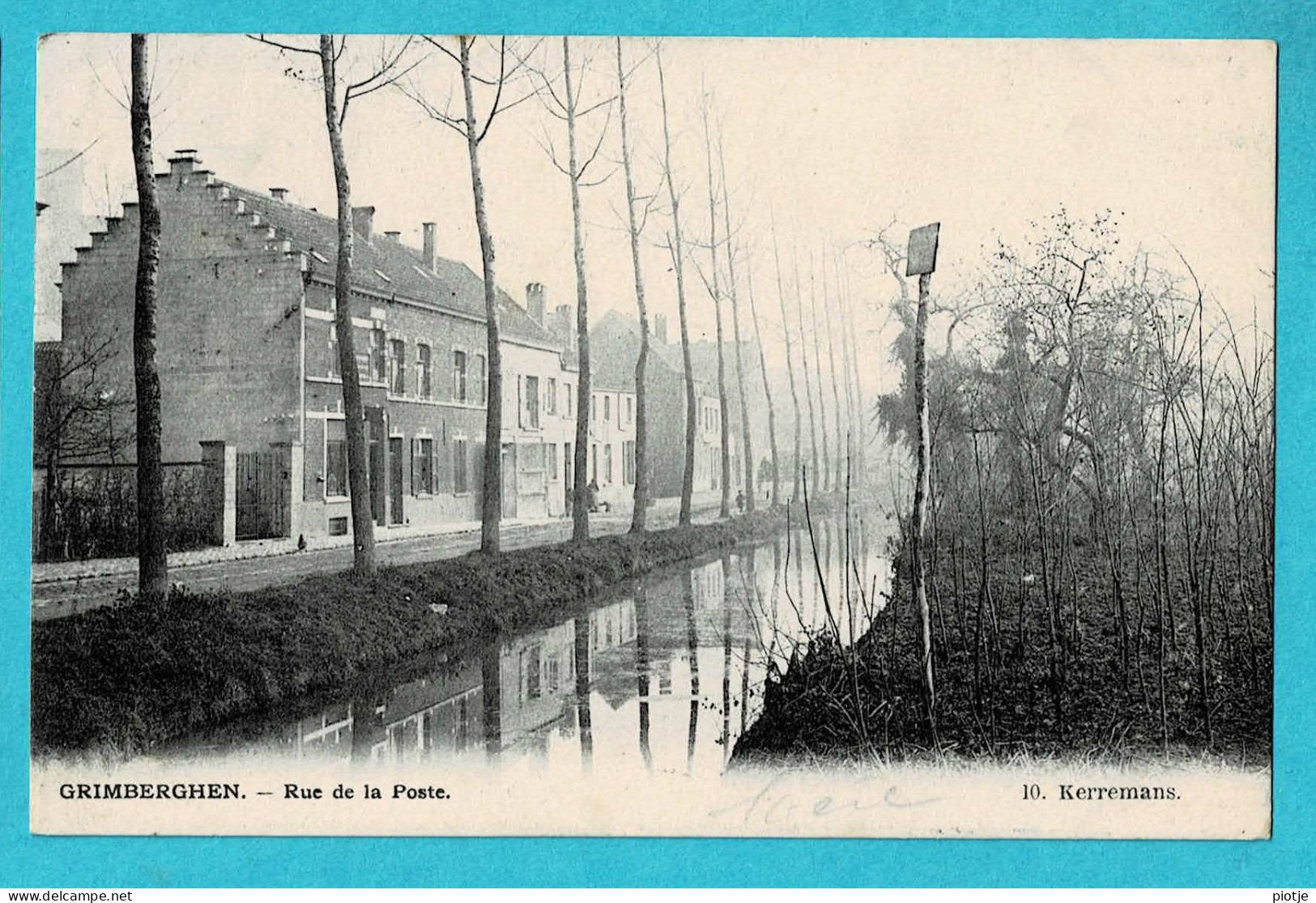 * Grimbergen - Grimberghen (Vlaams Brabant) * (10 - Kerremans) Rue De La Poste, Canal, Quai, Unique, Old, Rare, TOP - Grimbergen