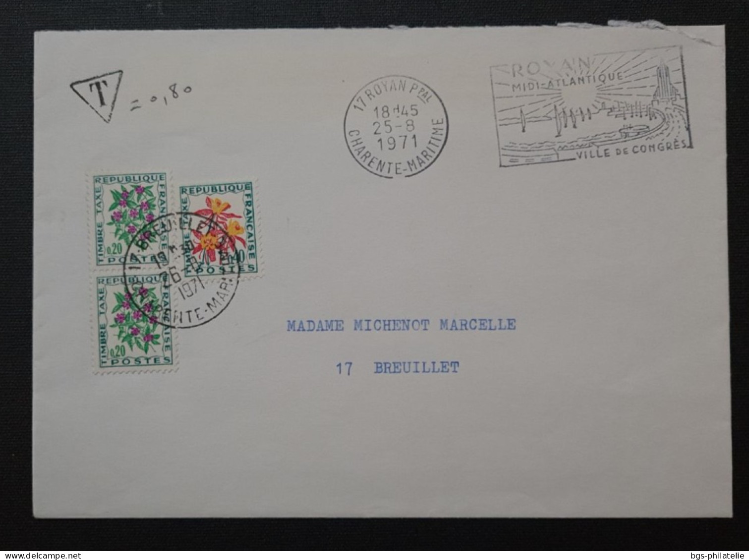 France Timbres Numéros 98×2 Et 100 Sir Enveloppe. - 1960-.... Gebraucht