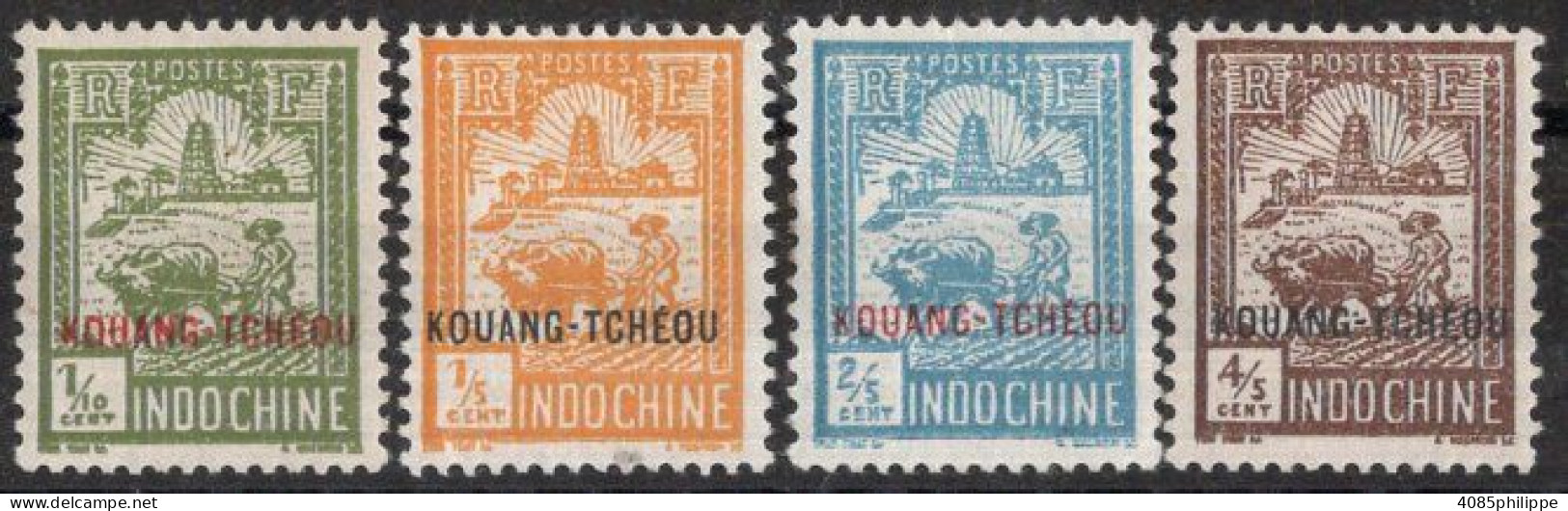 KOUANG TCHEOU Timbres-poste N°73* à 76* Neufs Charnières TB Cote 2.50€ - Unused Stamps