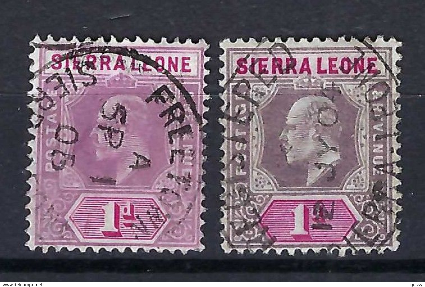 SIERRA LEONE Ca. 1905: Lot D' Obl., Nuances - Sierra Leone (...-1960)