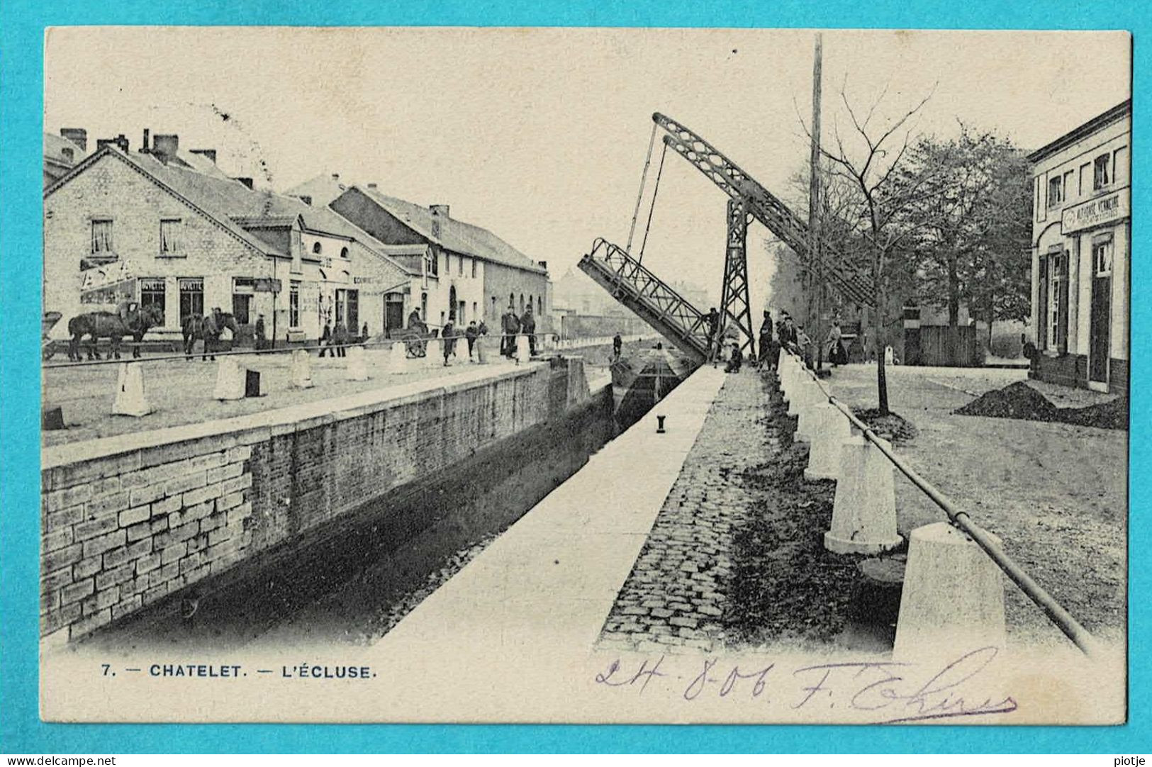 * Chatelet (Hainaut - La Wallonie) * (Phot H. Bertels, Nr 7) L'écluse, AXA, Canal, Quai, Pont, Bridge, Animée, Unique - Châtelet