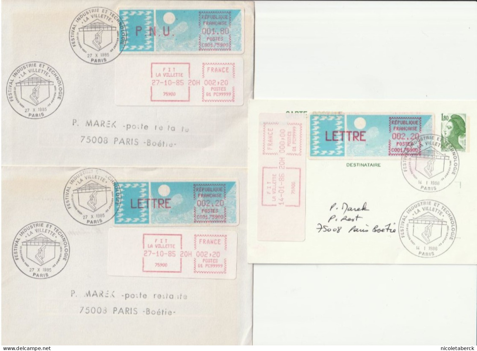 Vignette LSA,  Enveloppes 94 + 99, Enveloppe 95 + 99,  Carte 95 + 98a, 1er Jour Sur Lettre Rare - 1981-84 Types « LS » & « LSA » (prototypes)