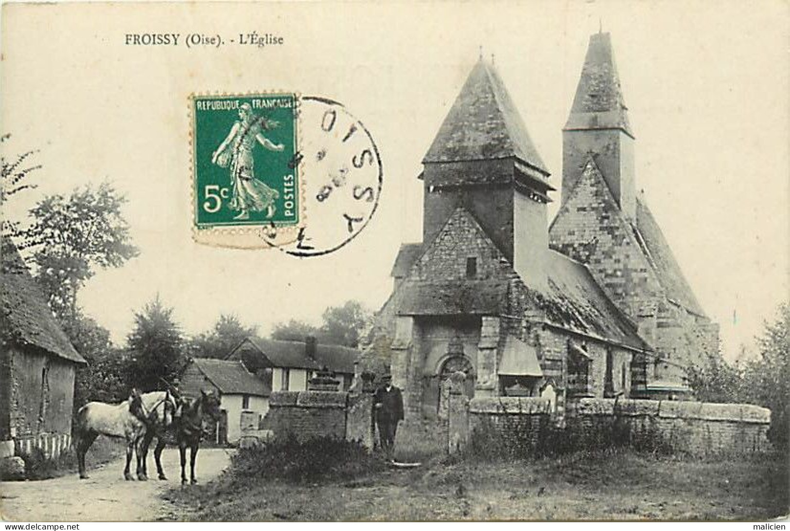 - Oise -ref-A910- Froissy - L Eglise - Chevaux - - Froissy