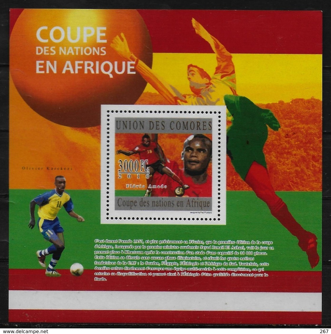 COMORES  BF 282  * *    ( Cote 22e )  Football Soccer Fussball Amado - Afrika Cup