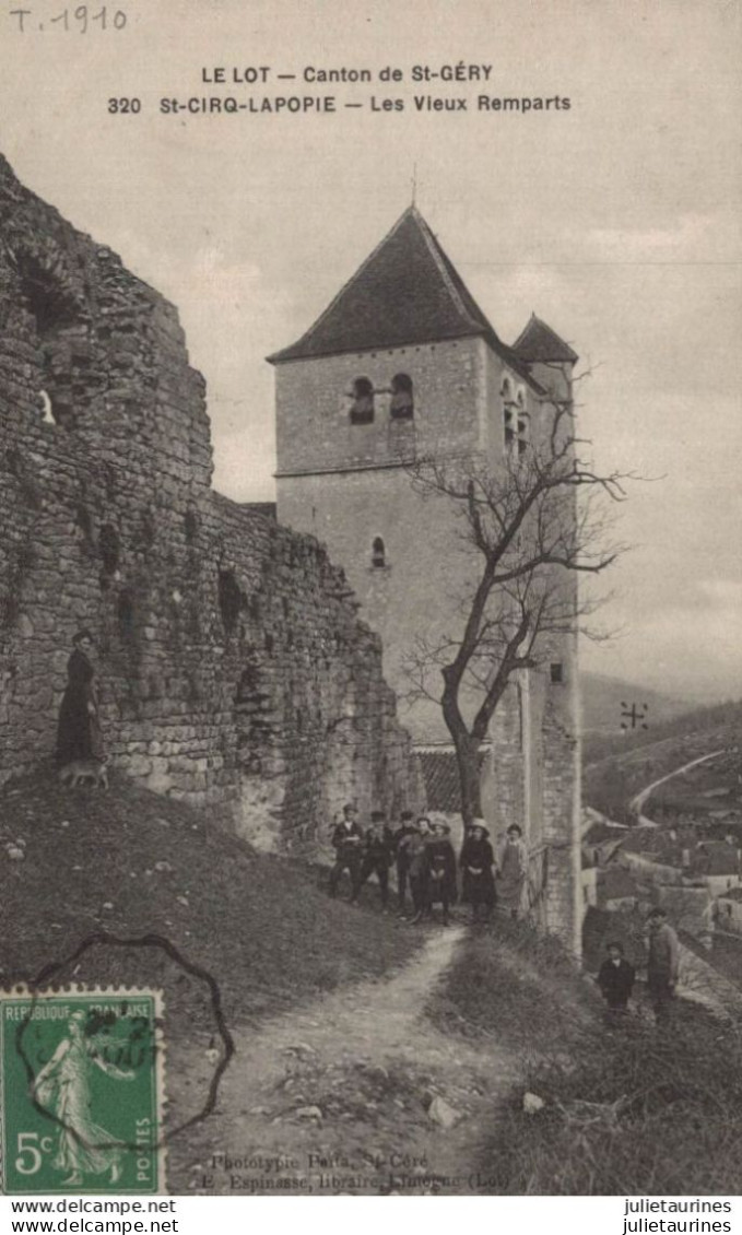 46 SAINT CIRQ LAPOPIE LES VIEUX REMPARTS CPA BON ETAT - Saint-Cirq-Lapopie