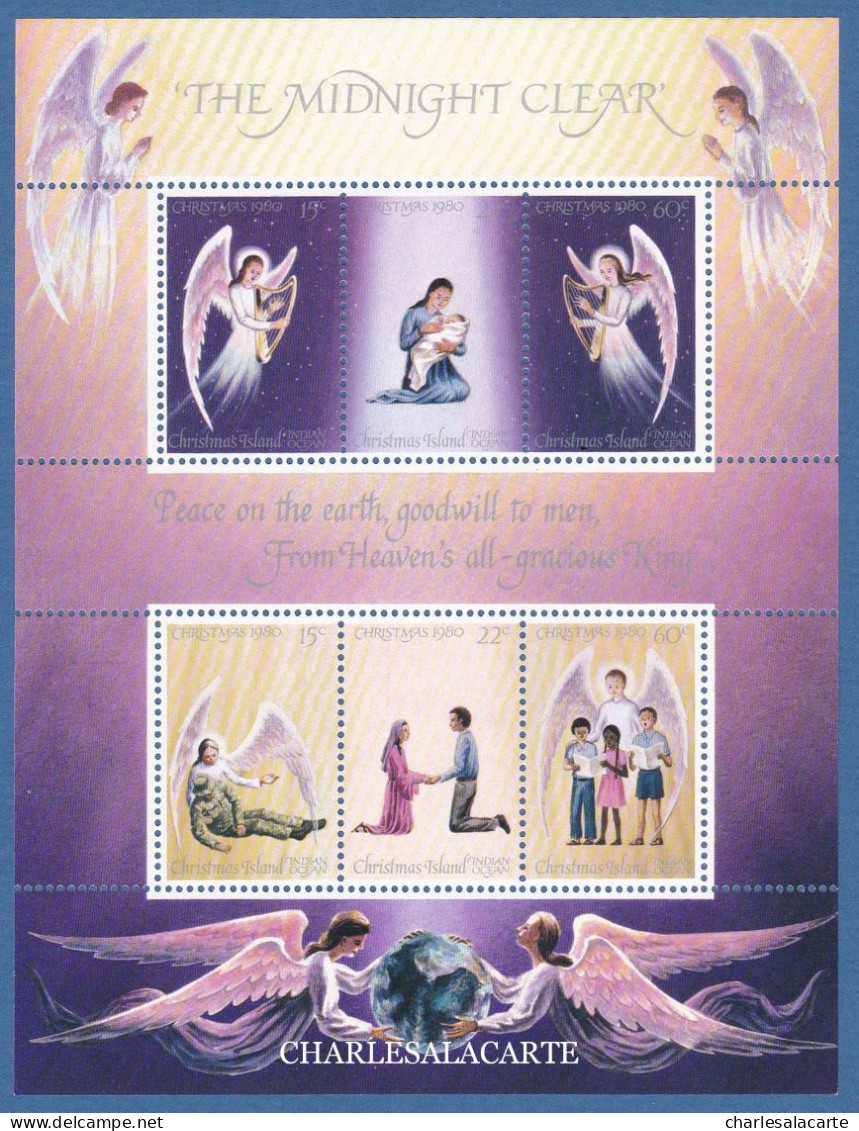 CHRISTMAS ISLAND 1980  CHRISTMAS  SHEETLET  SG 130-135  U.M. - Christmas Island