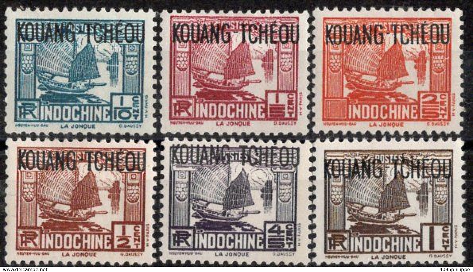 KOUANG TCHEOU Timbres-poste N°97* à 102* Neufs Charnières TB Cote 2.50€ - Unused Stamps