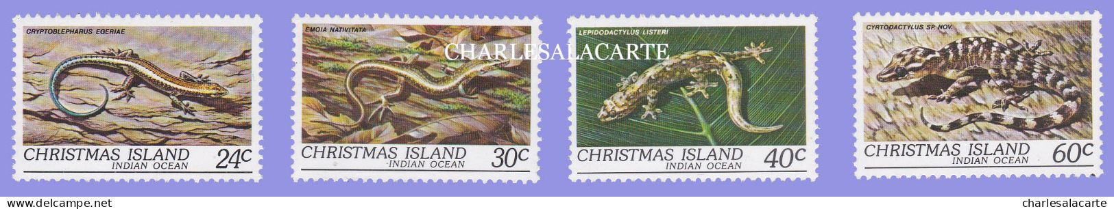 CHRISTMAS ISLAND 1981  REPTILES  SG 144-147  U.M. - Christmas Island