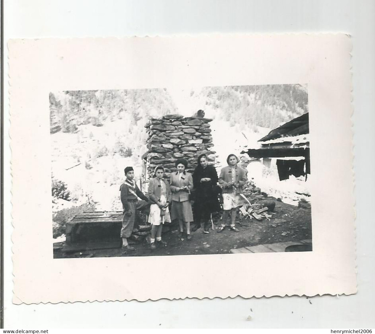 Photographie 05 Hautes Alpes L'échalp 1954 Ruines Maison Nommée  ...description Au Dos Photo 11x8,4 Cm Env - Lieux