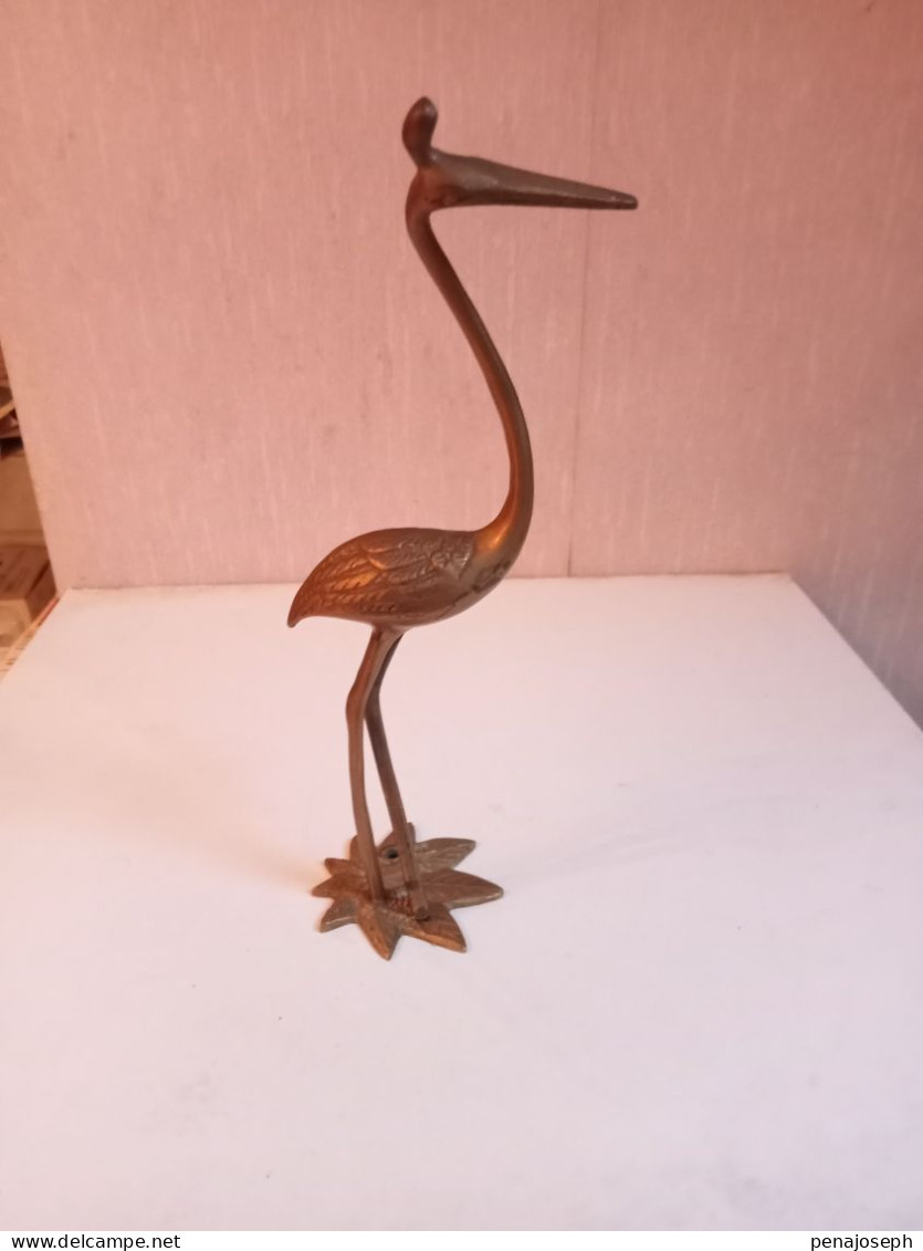 Statuette Oiseaux Hauteur 20 Cm Laiton - Art Nouveau / Art Déco