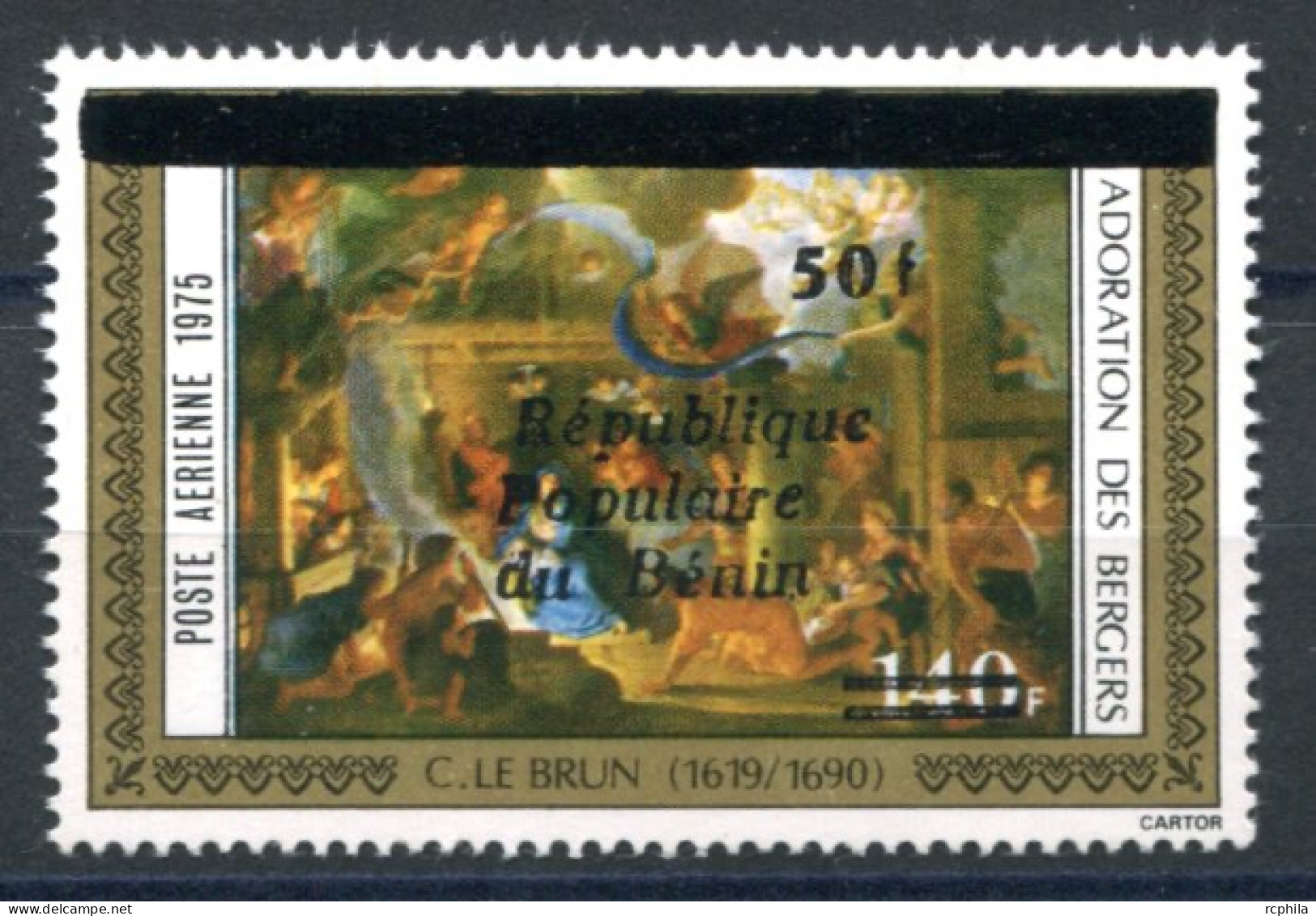 RC 26655 BENIN SURCHARGE LOCALE 50 F SUR 140F TABLEAU LE BRUN NEUF ** MNH TB - Benin – Dahomey (1960-...)