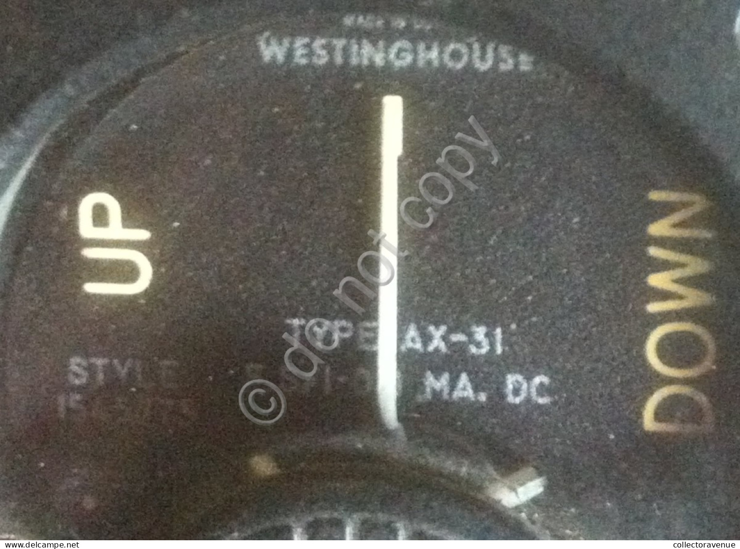 Strumento Aeronautica Vintage - Westinghouse Indicatore Up/Dpwn - Up/Down Gauge - Equipement