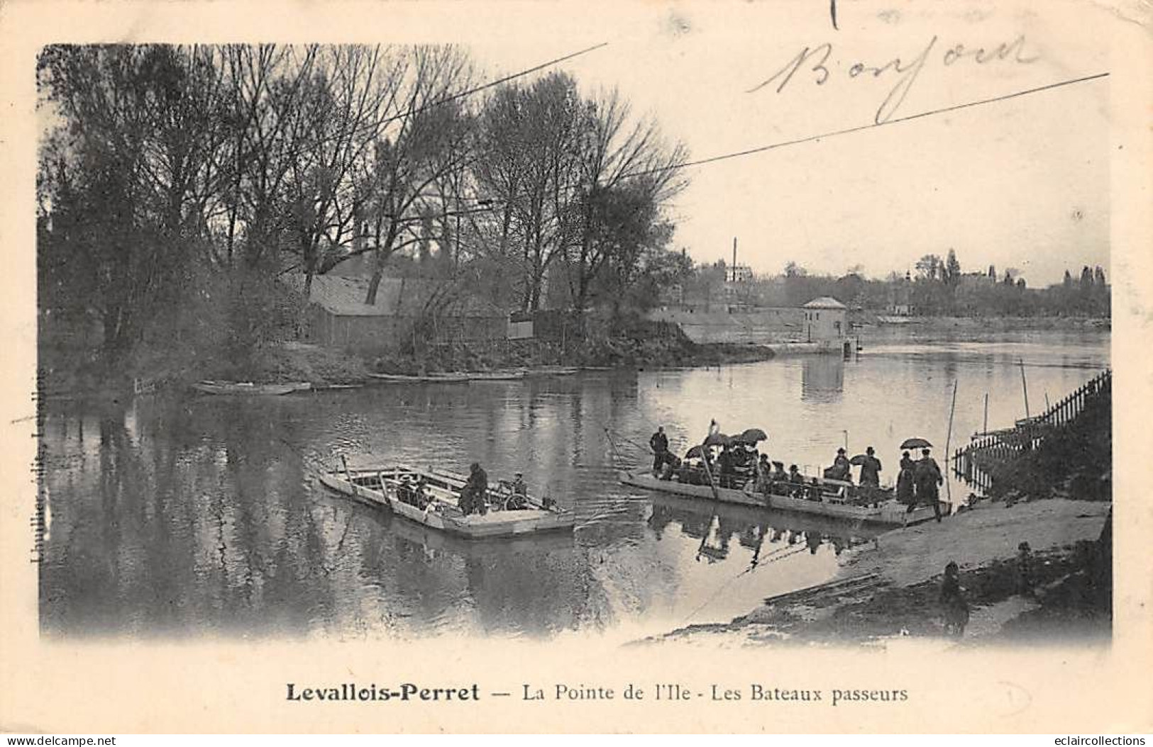 Levallois Perret          92        La Jatte. La Pointe De L'ile Les Bateaux Passeurs      (Voir Scan) - Levallois Perret