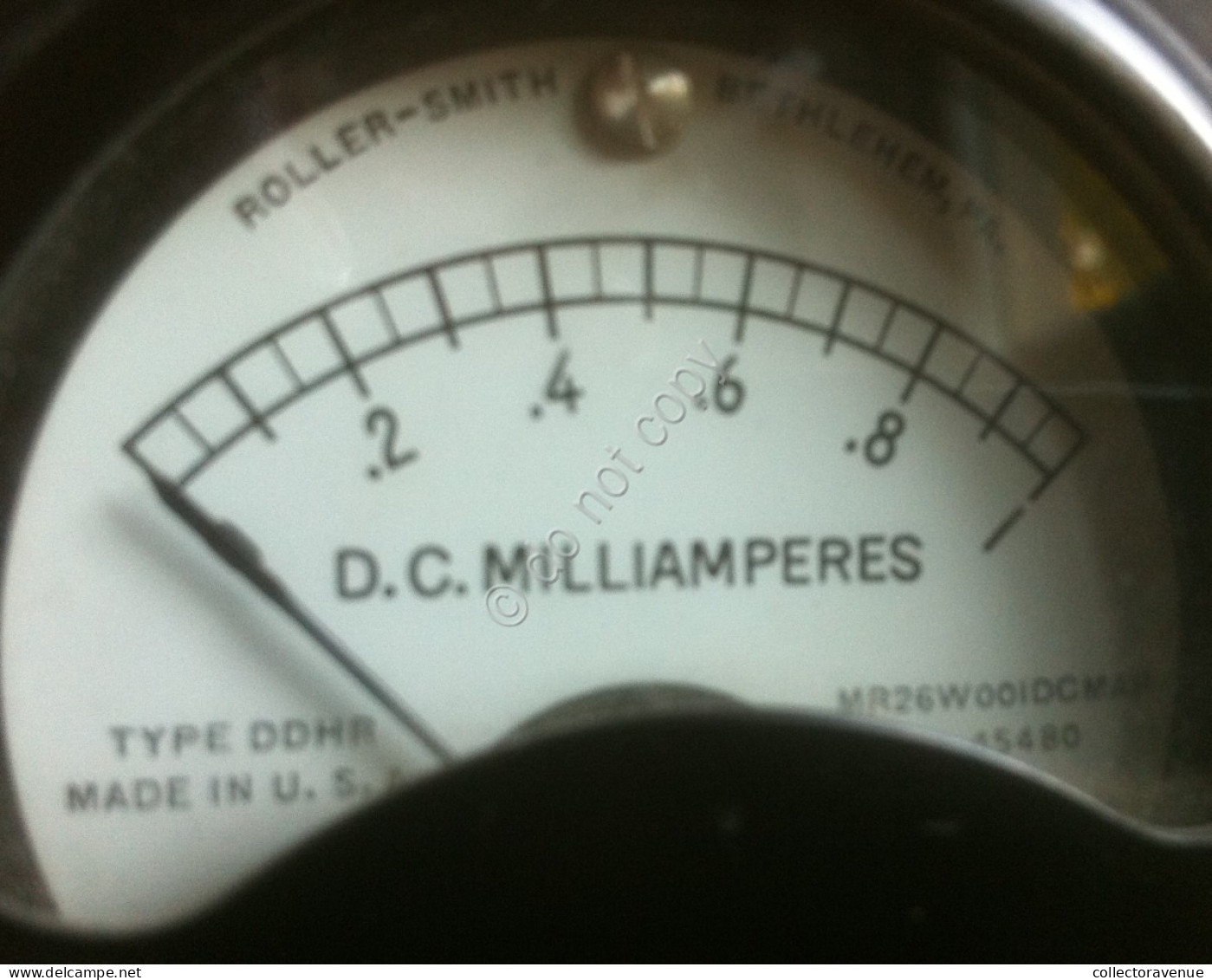 Strumento Aeronautica Vintage - Roller Smith - Milliamperometro Corrente Cont. - Equipement