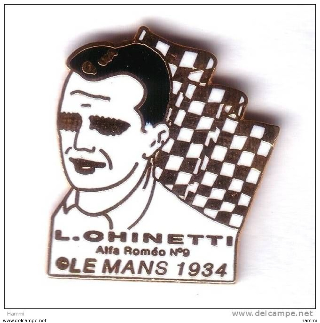 L272 Pin's Rallye LE MANS 34 Vainqueur CHINETTI ETANCELIN EGF ALFA ROMEO PILOTE Achat Immédiat - Alfa Romeo